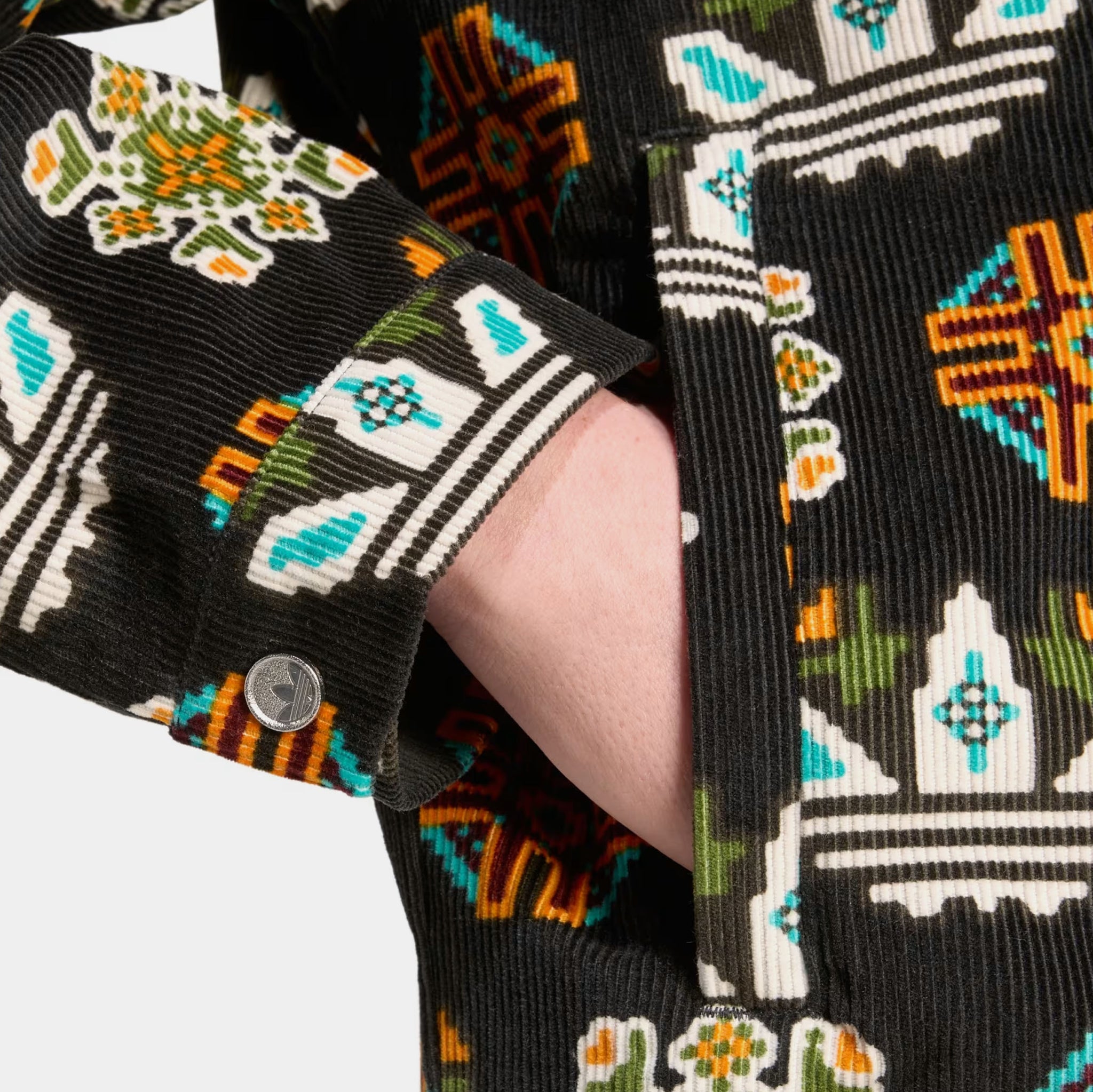 adidas Monogram Allover Print Loose Coach Mens Jacket Black JY2998