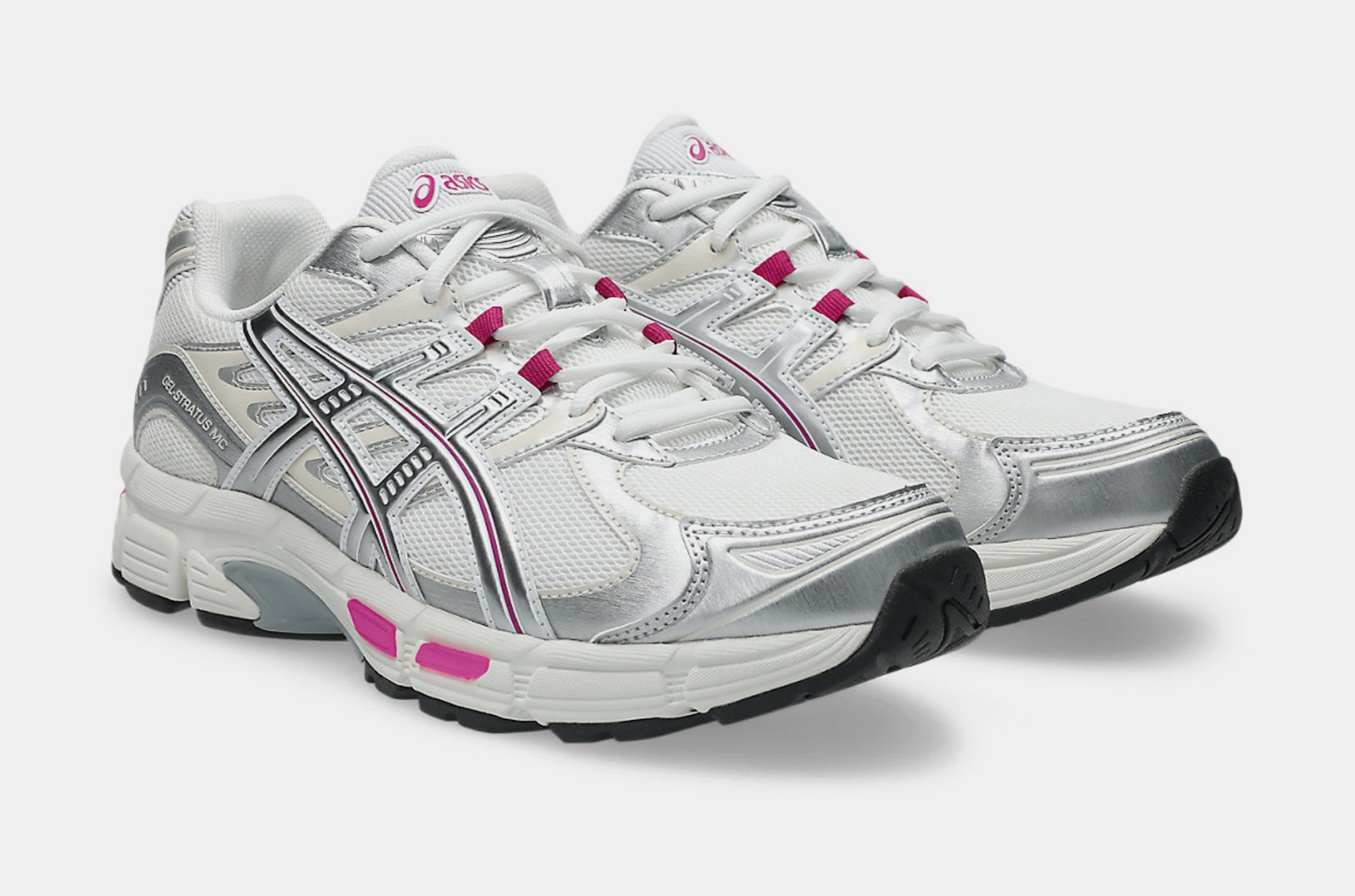 Asics Raspberry ASICS Gel Stratus MC Mens Running Shoes White Raspberry 1203B049-101 ...