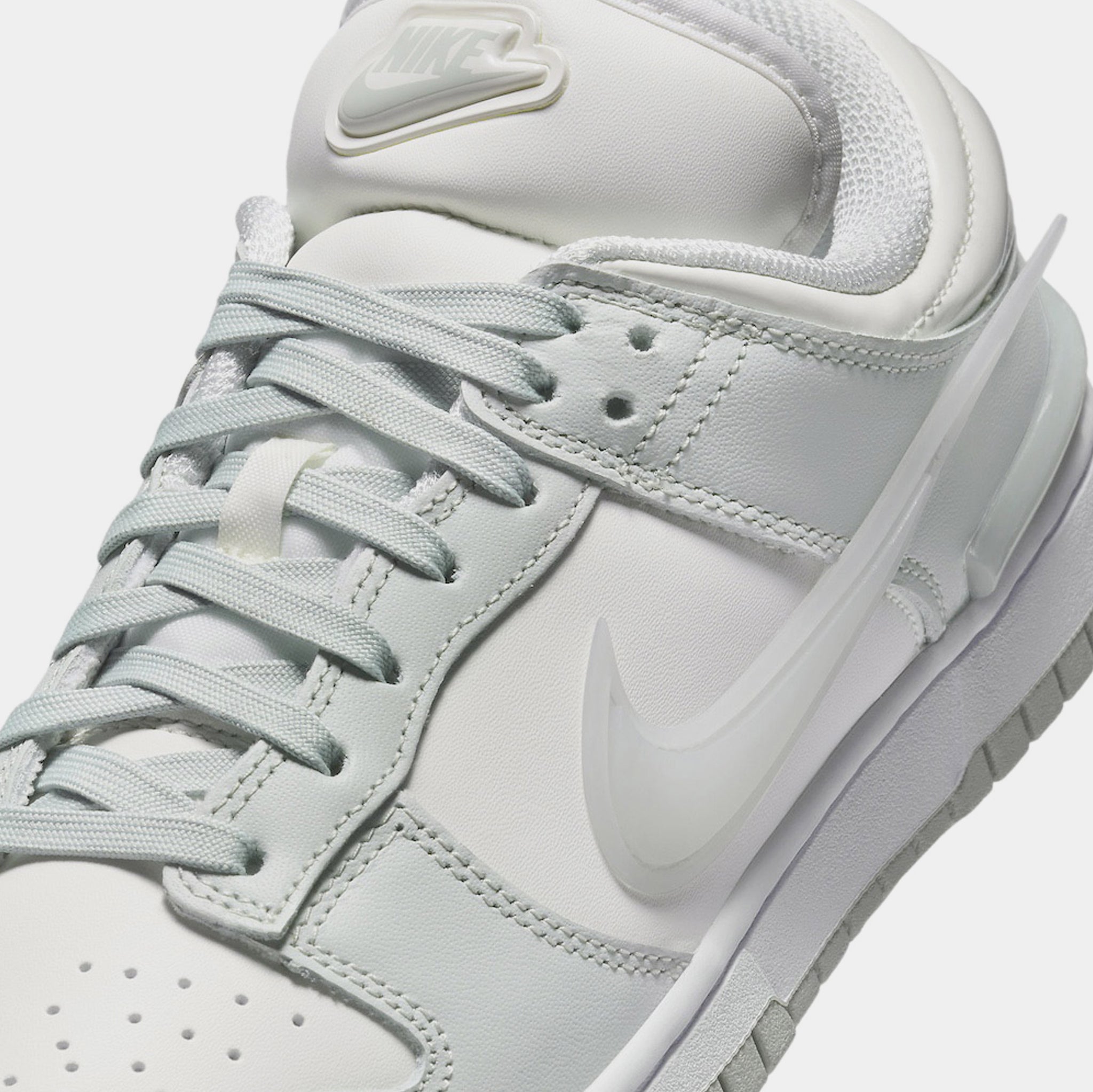 Nike Dunk Low Twist Womens Lifestyle Shoes Light Silver Sail White