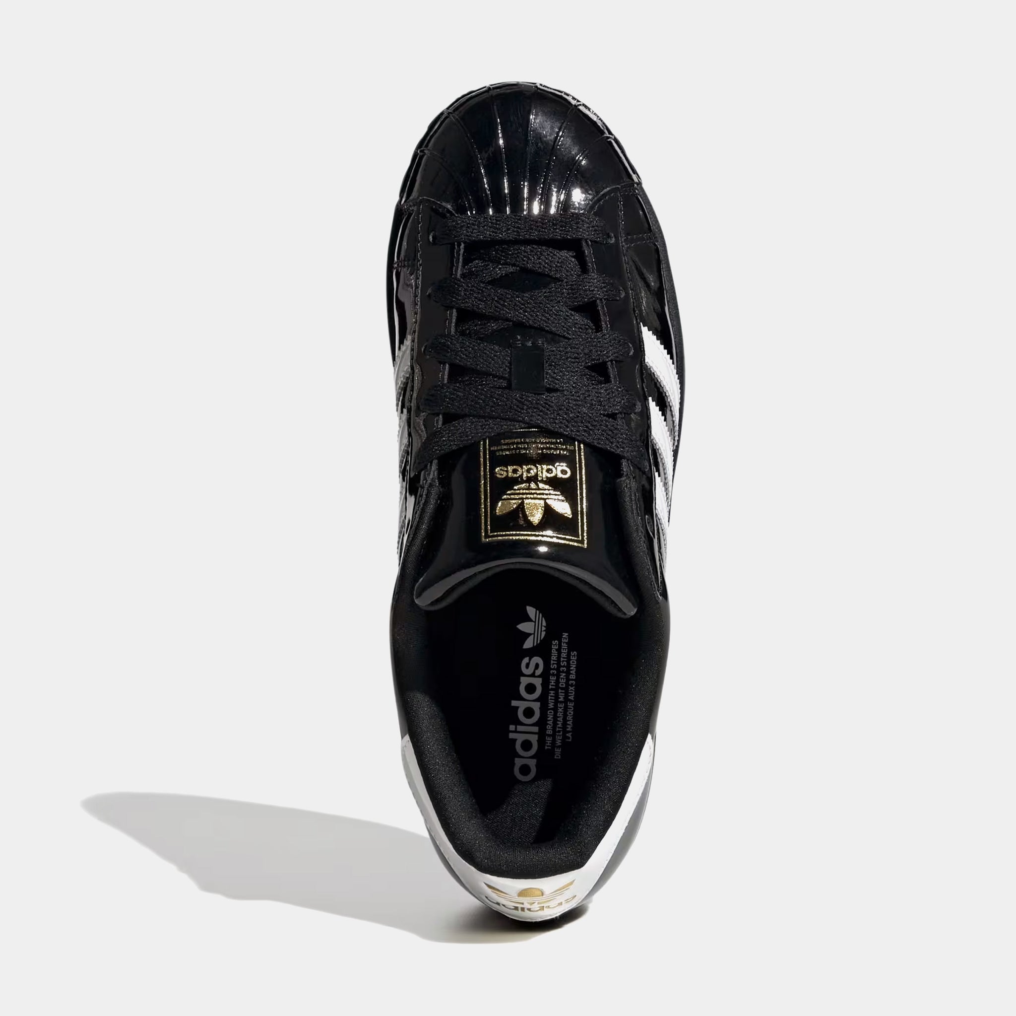 adidas Superstar II Shoes - Women's - Core Black / Cloud White / Gold - 8 adidas Superstar II Shoes - Women's - Core Black / Cloud White / Gold - 8