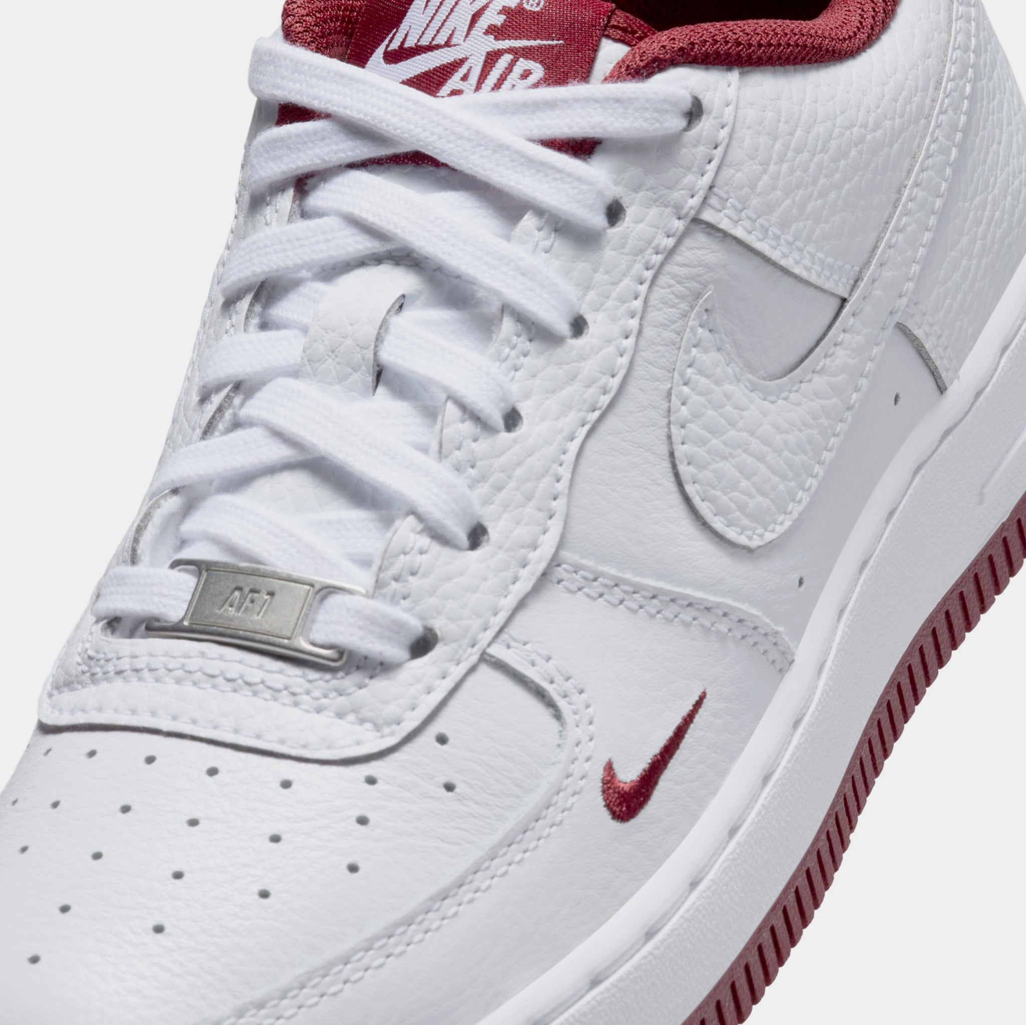 Nike Air Force 1 ’07‎ LV8 White Crimson Basketball Shoes CI060‑102 Men’s Sz 9 Men main image 3