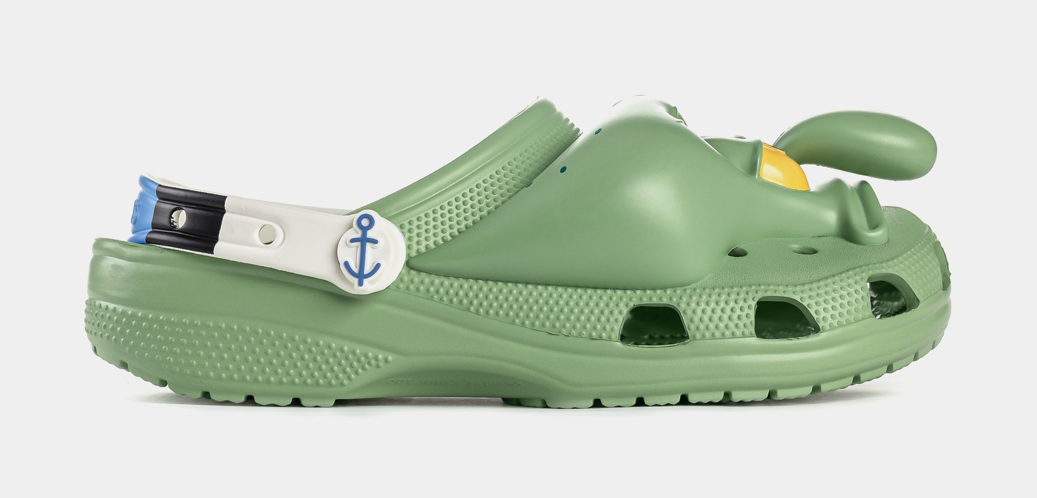Crocs Classic Slide Sandals Grey with SpongeBob SquarePant Jibbitz Charms 
M5 W7 The Spongebob Squarepants x Crocs Classic Clog Collection is  main image 4
