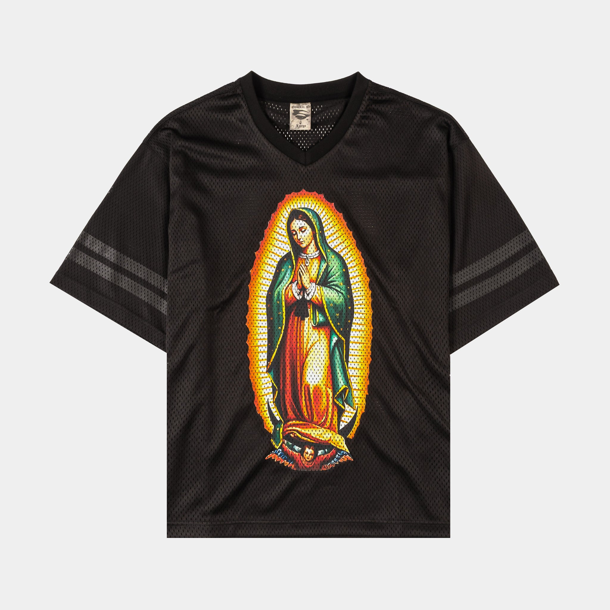 Original Sin Lady Guadalupe Mesh Mens Jersey Black Yellow OSMJ102