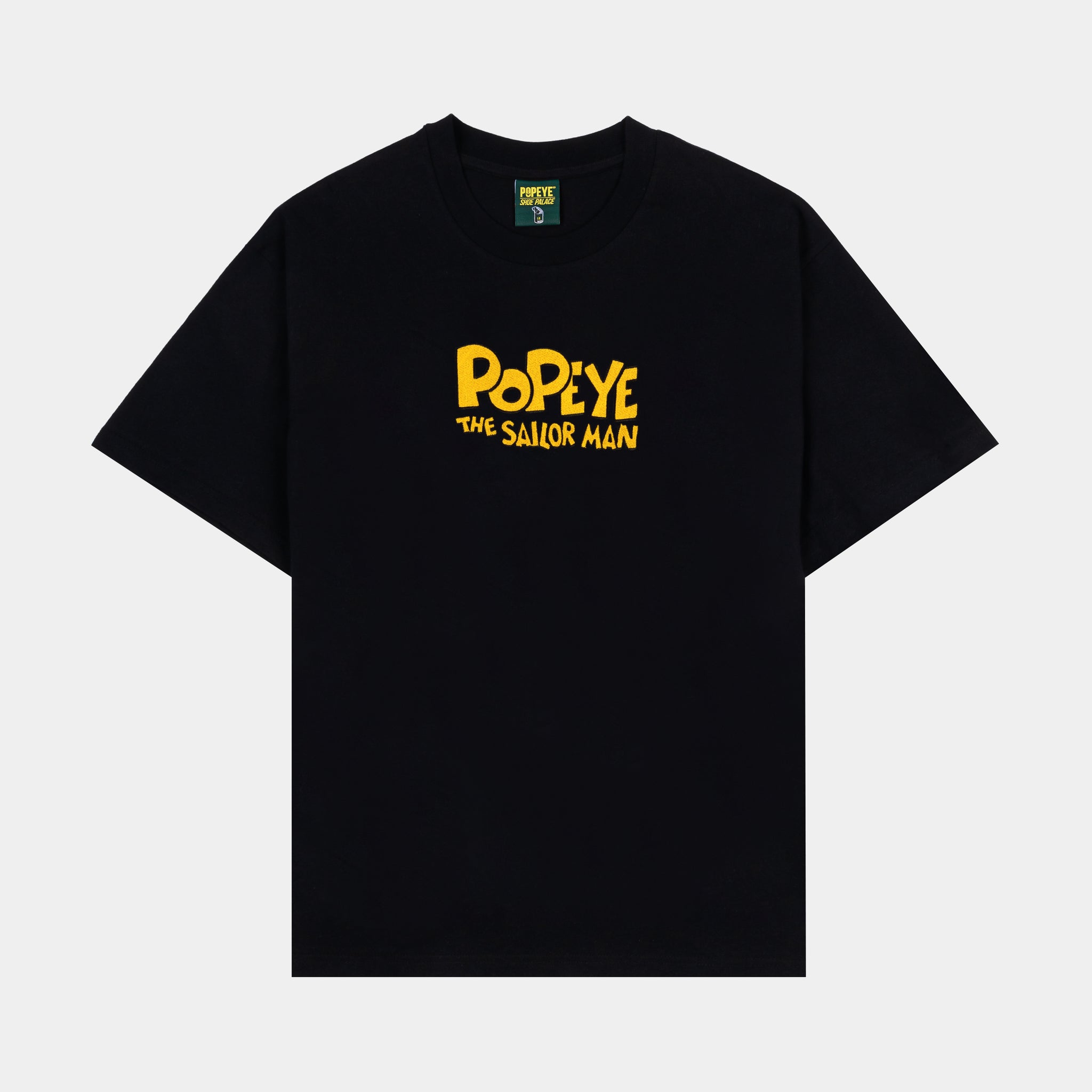 SP x Popeye Brutus Oil Mens Short Sleeve Shirt Black Yellow