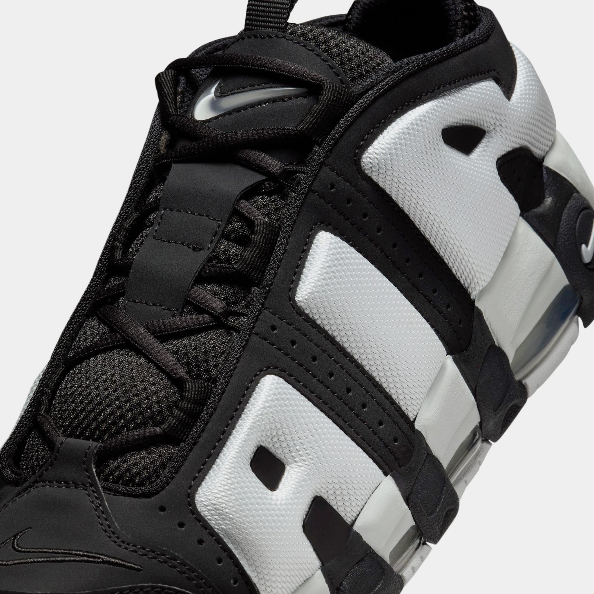 Nike Air More Uptempo Low Mens Basketball Shoes Black Metallic 