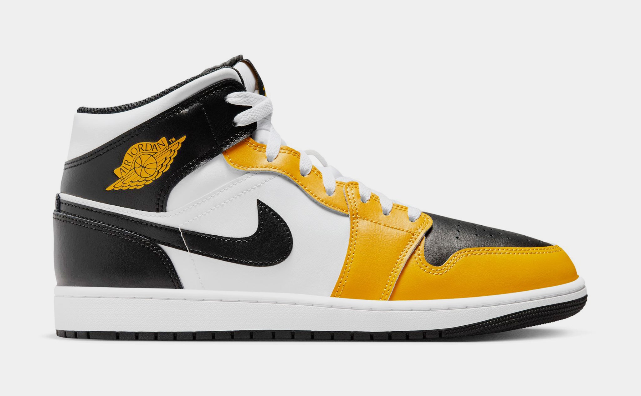 jordan 1 mid yellow white black
