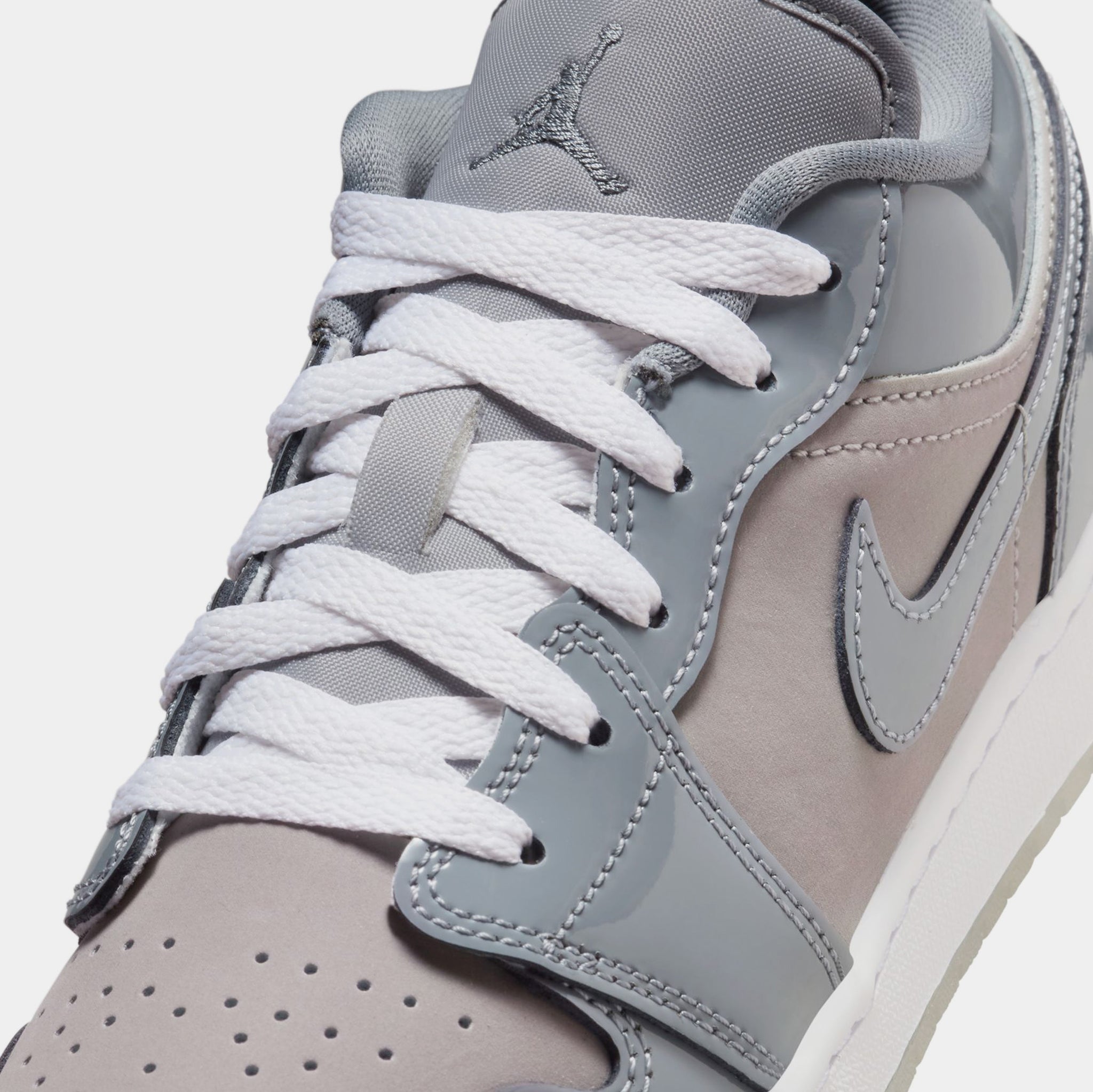 Jordan Air Jordan 1 Low SE Grade School Lifestyle Shoes Grey Taupe 