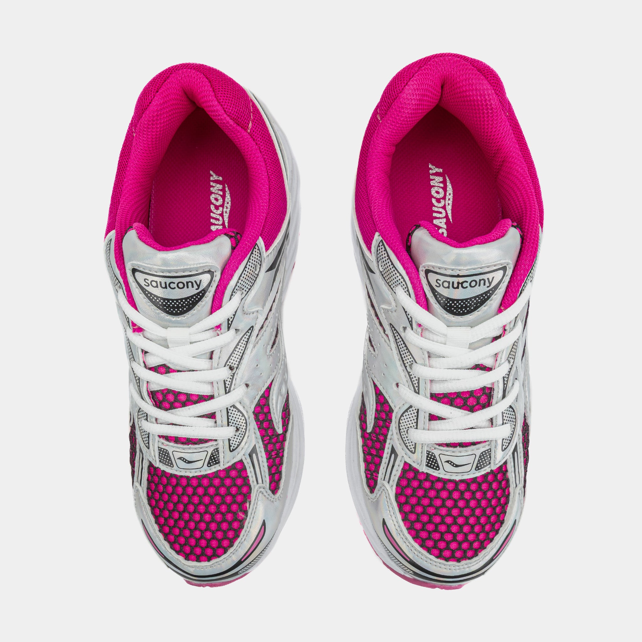 Saucony Omni Grade School Lifestyle Shoes Pink Silver SK268189