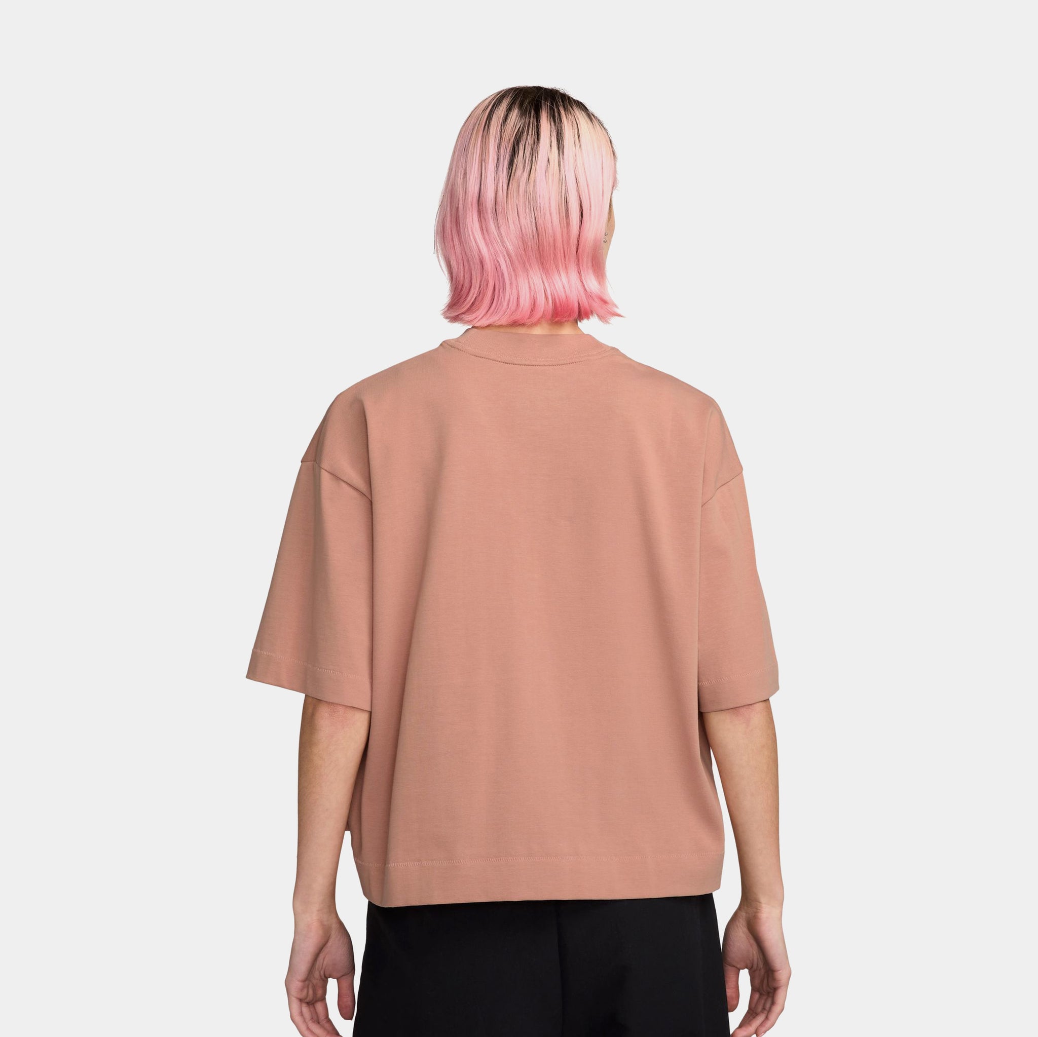 Nike NSW Graphic Boxy Womens Short Sleeve Shirt Rose Gold