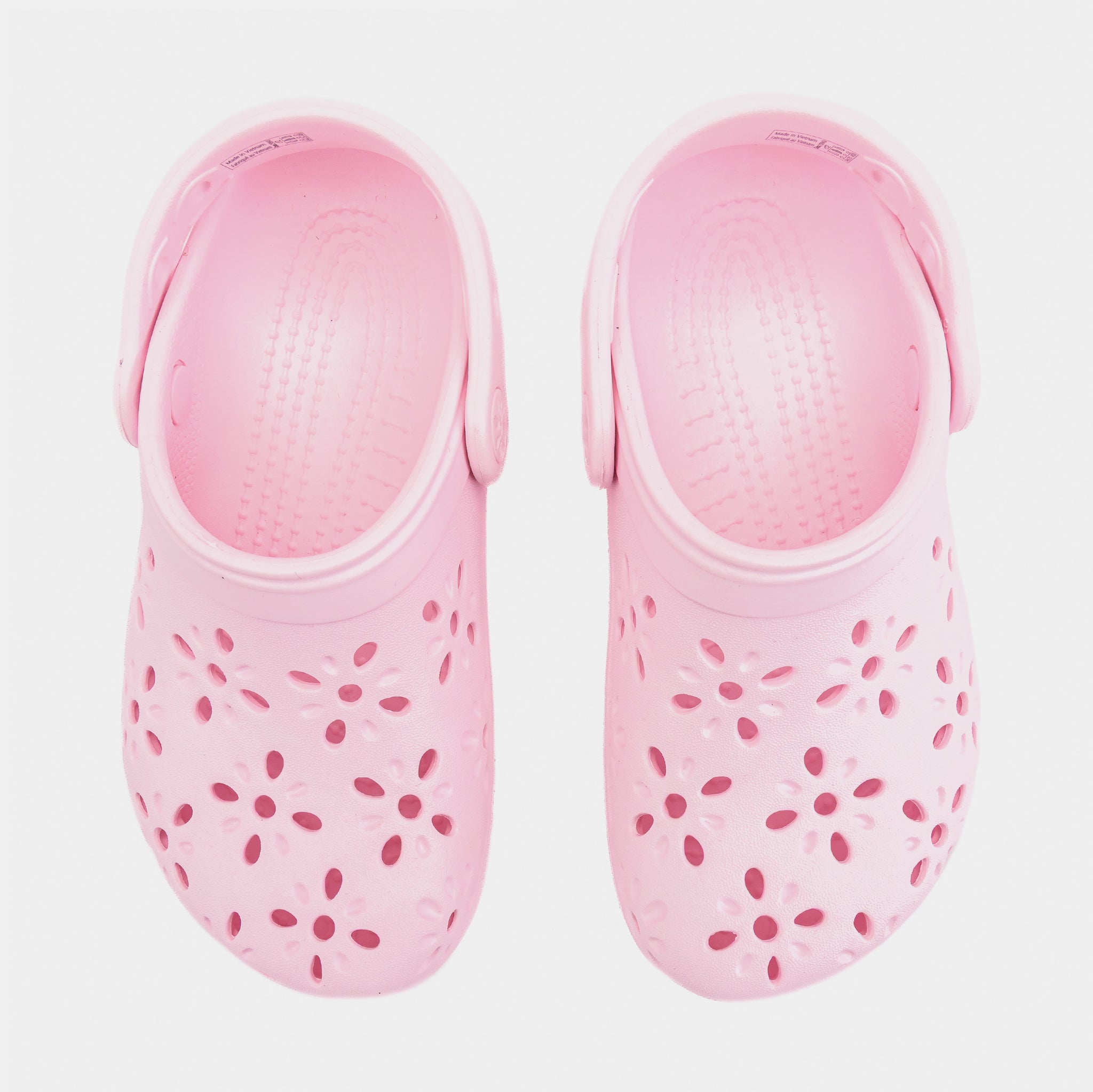 210943 Crocs Classic Floral Cut Out Preschool Grade School Sandals Pink Pink ...