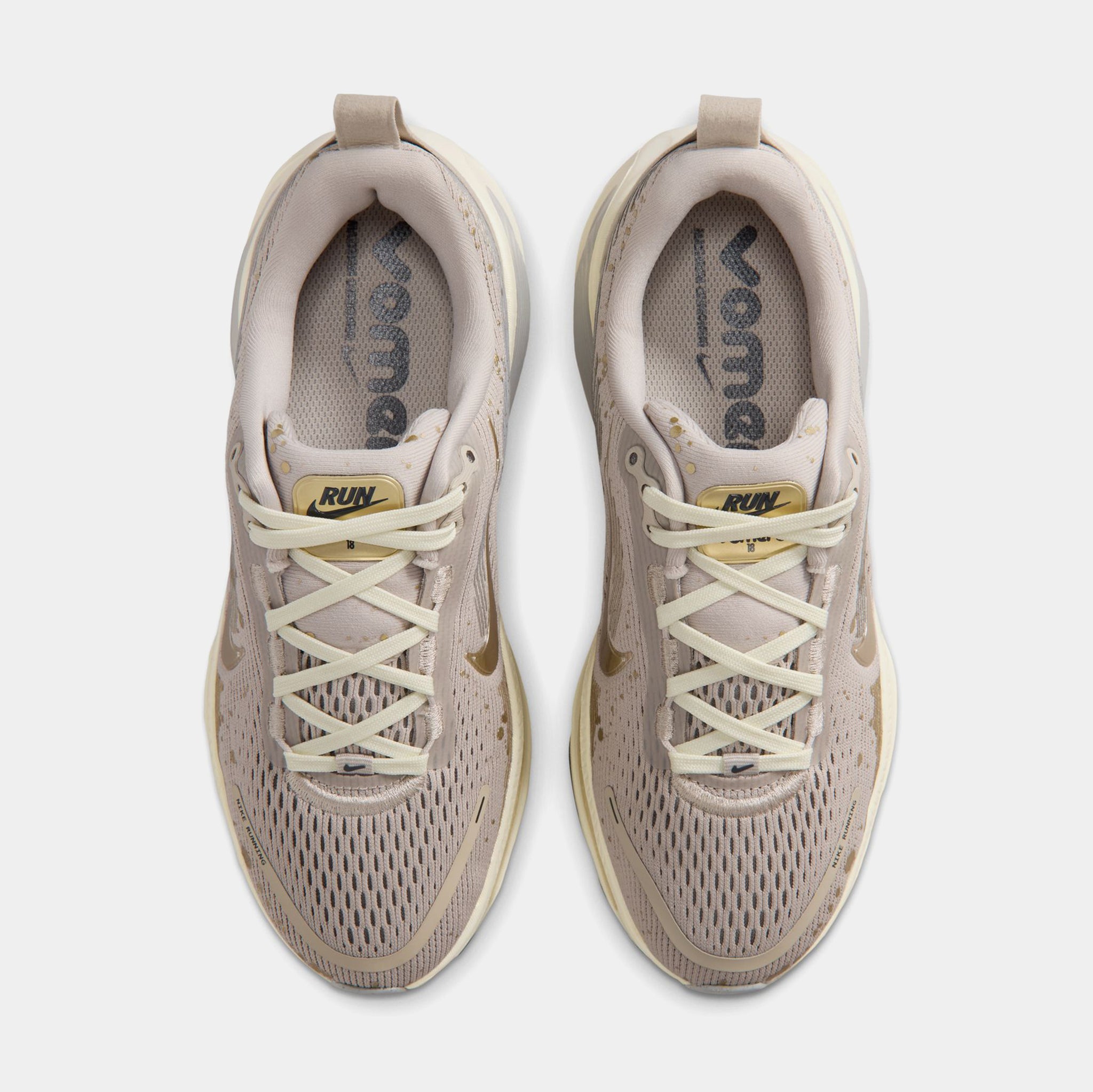 Nike Vomero 18 Grade School Running Shoes Cream Gold Grain Coconut Milk ...