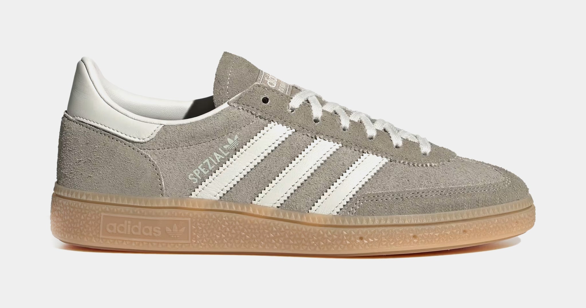 adidas Handball Spezial Womens Lifestyle Shoes Silver Pebble Orbit Grey Gum  JR0850 – Shoe Palace