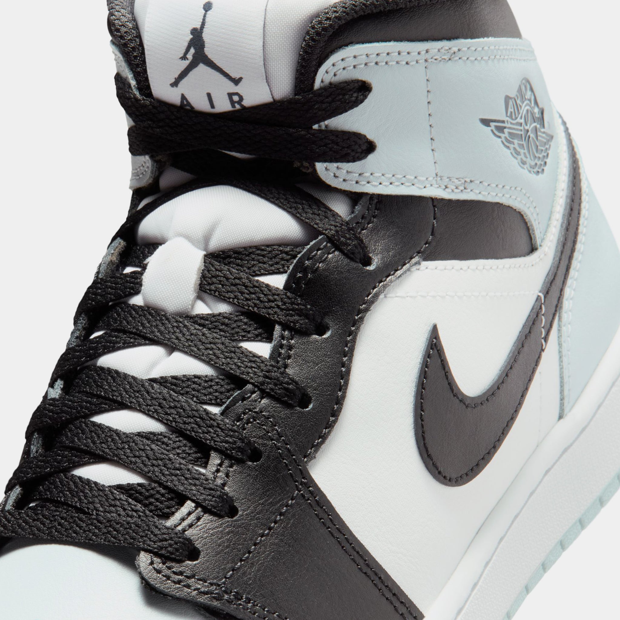 Jordan Air Jordan 1 Mid Mens Lifestyle Shoes Black Squadron Blue