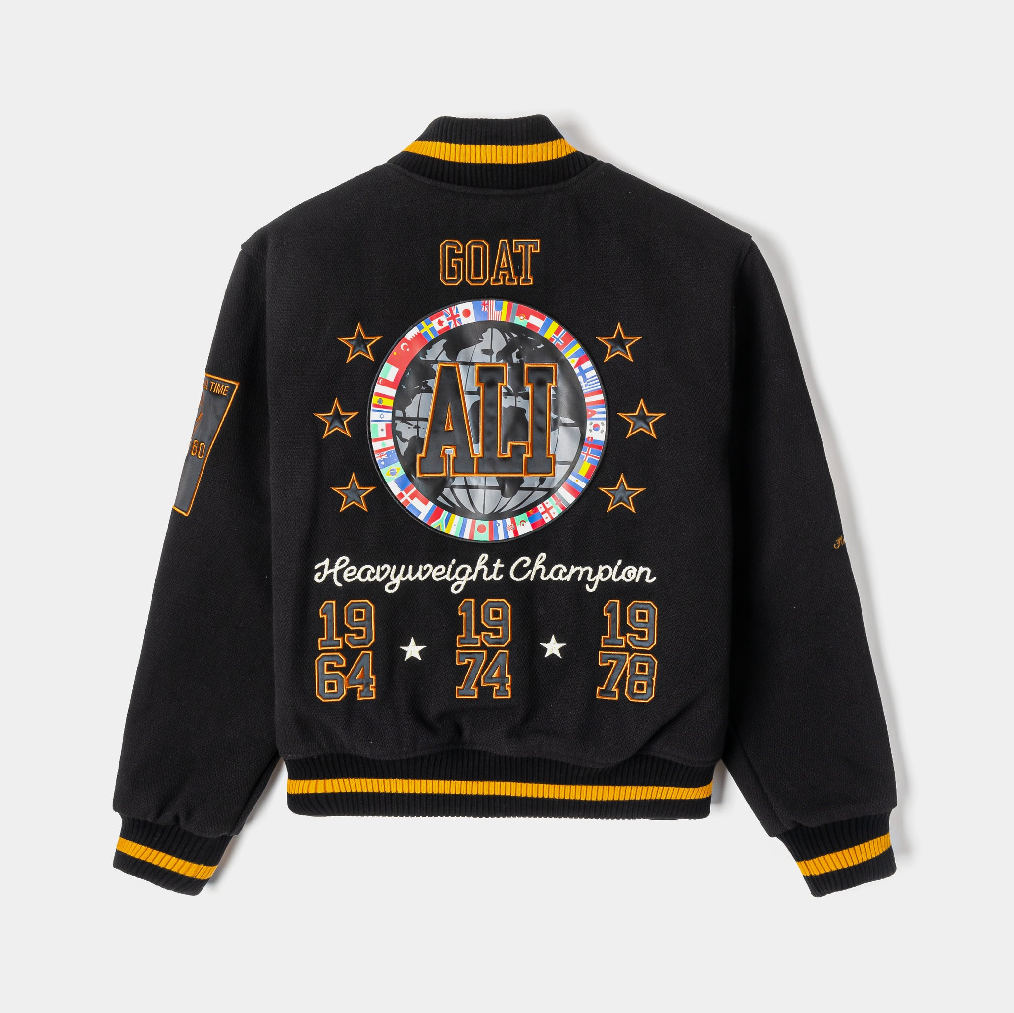Shoe Palace SP x Muhammad Ali Worldwide Varsity Mens Jacket Black