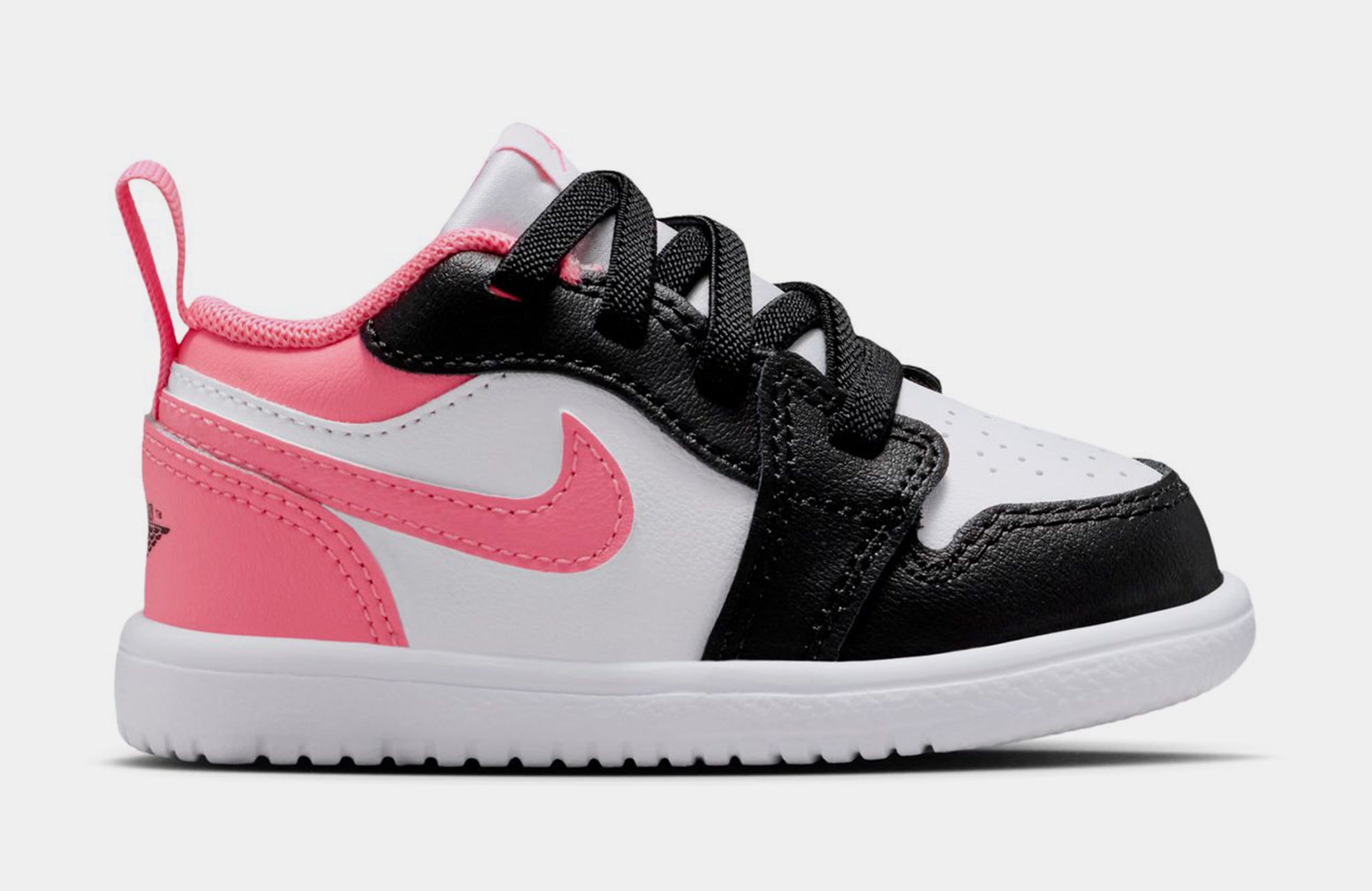 black and pink infant jordans