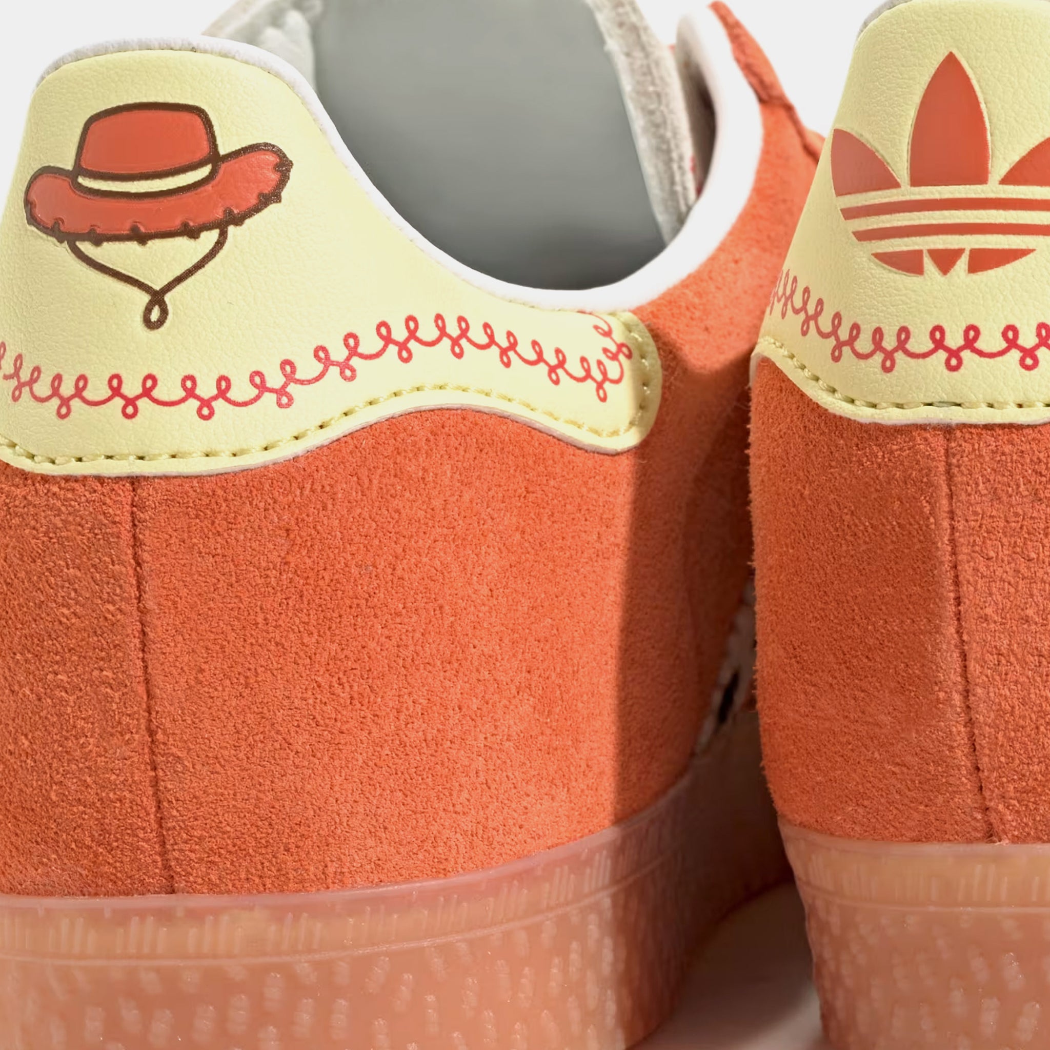 adidas Little Kids Originals x Toy Story Gazelle Casual Shoes in Orange/White/Gum