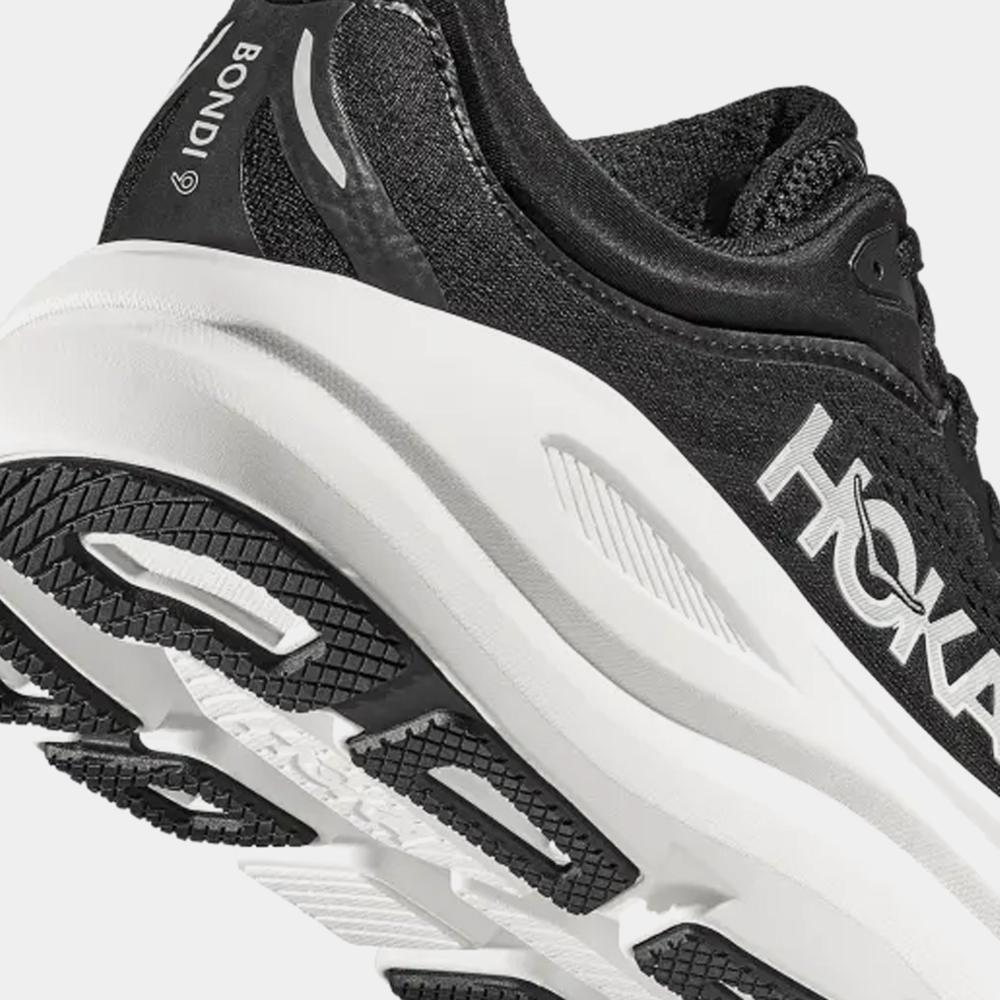 Hoka Bondi 9 Mens Running Shoes Black White Black 1162011 