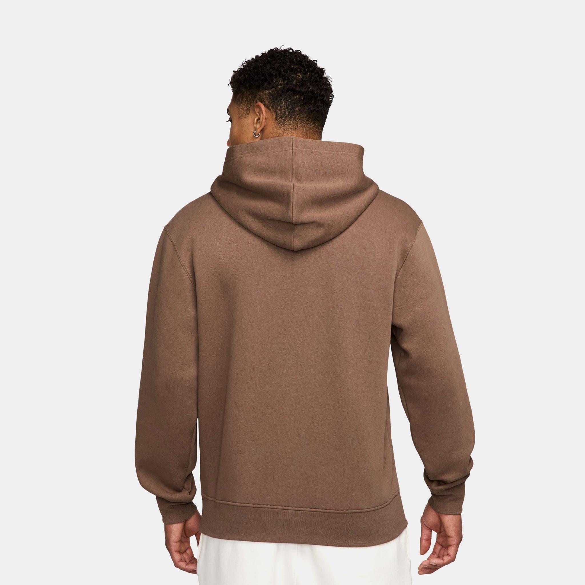 Jordan Brooklyn Fleece Pullover Mens Hoodie Brown White FV7281-223