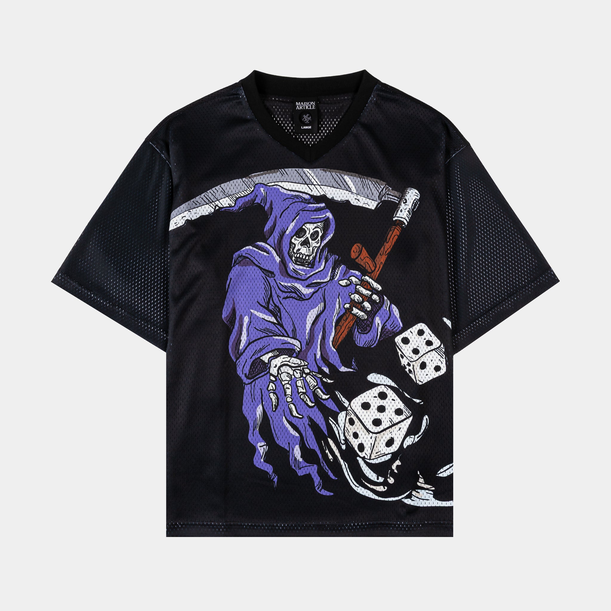 Maison Article Luck #7 Mesh Mens Jersey Black Purple MAMJ203