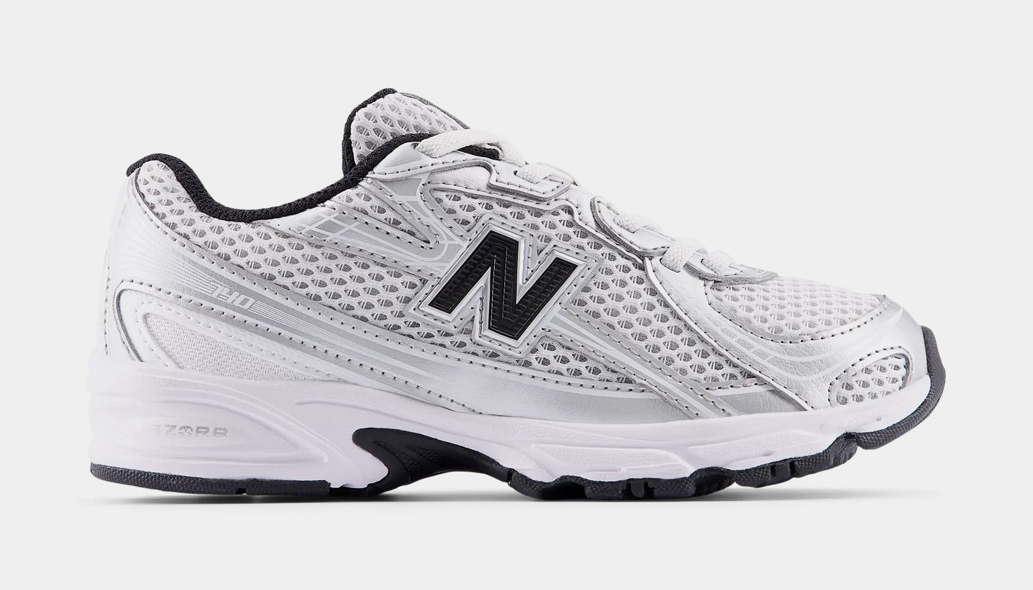 New Balance 740 Bungee Lace Preschool Lifestyle Shoes Silver