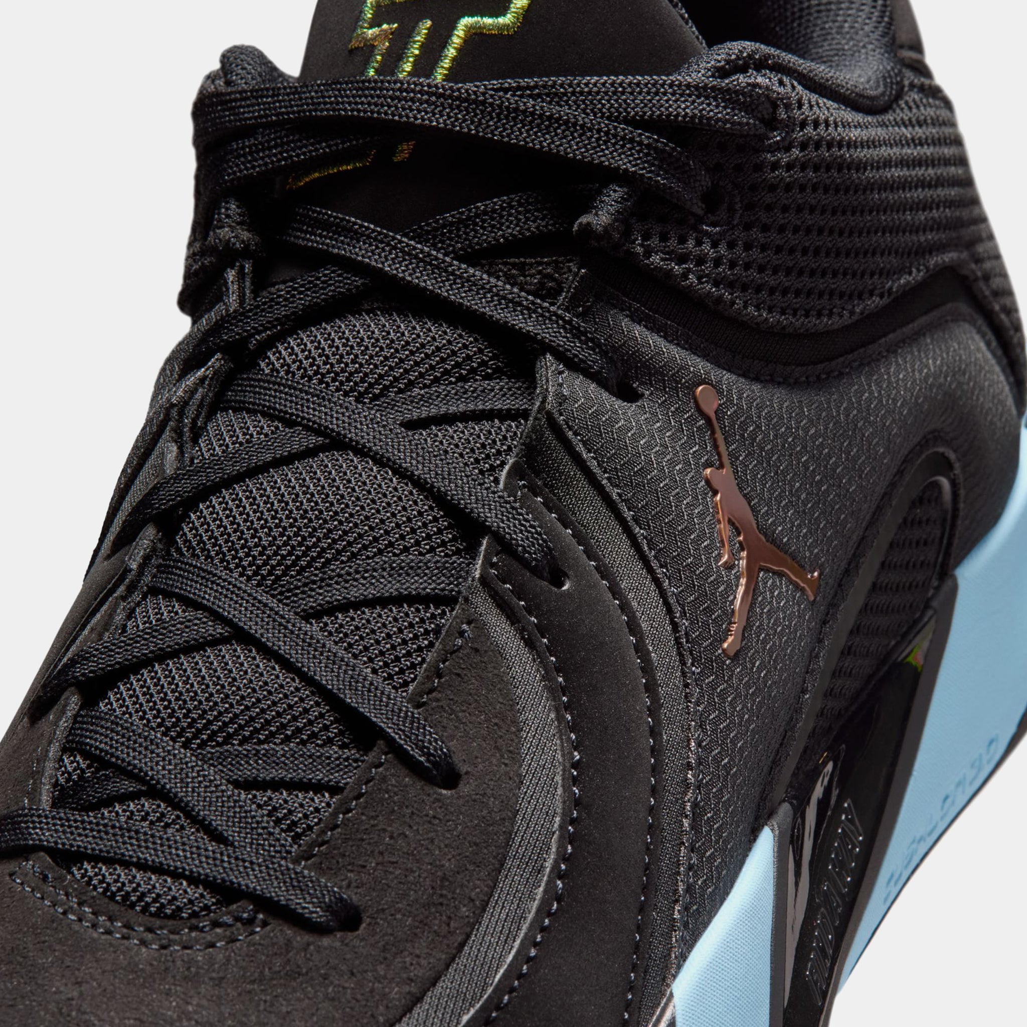 Jordan Tatum 4 Black And Ice Blue Mens Basketball Shoes Black Ice