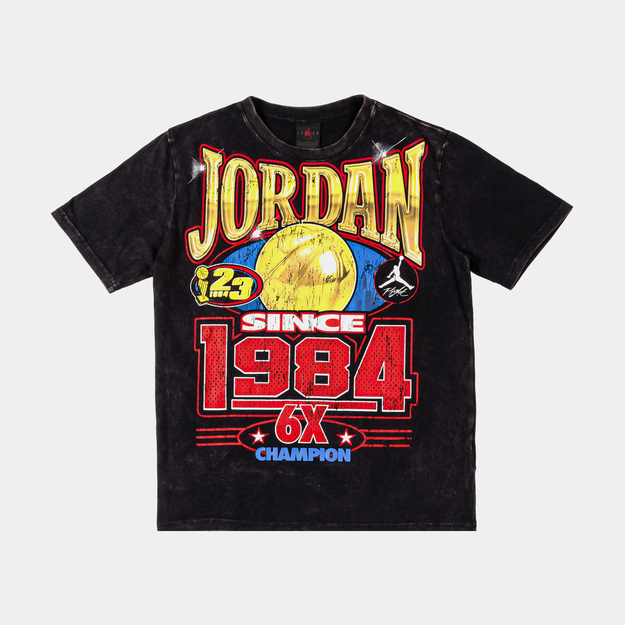 Jordan Gold 6 Times Since '84 Grade School Short Sleeve Shirt