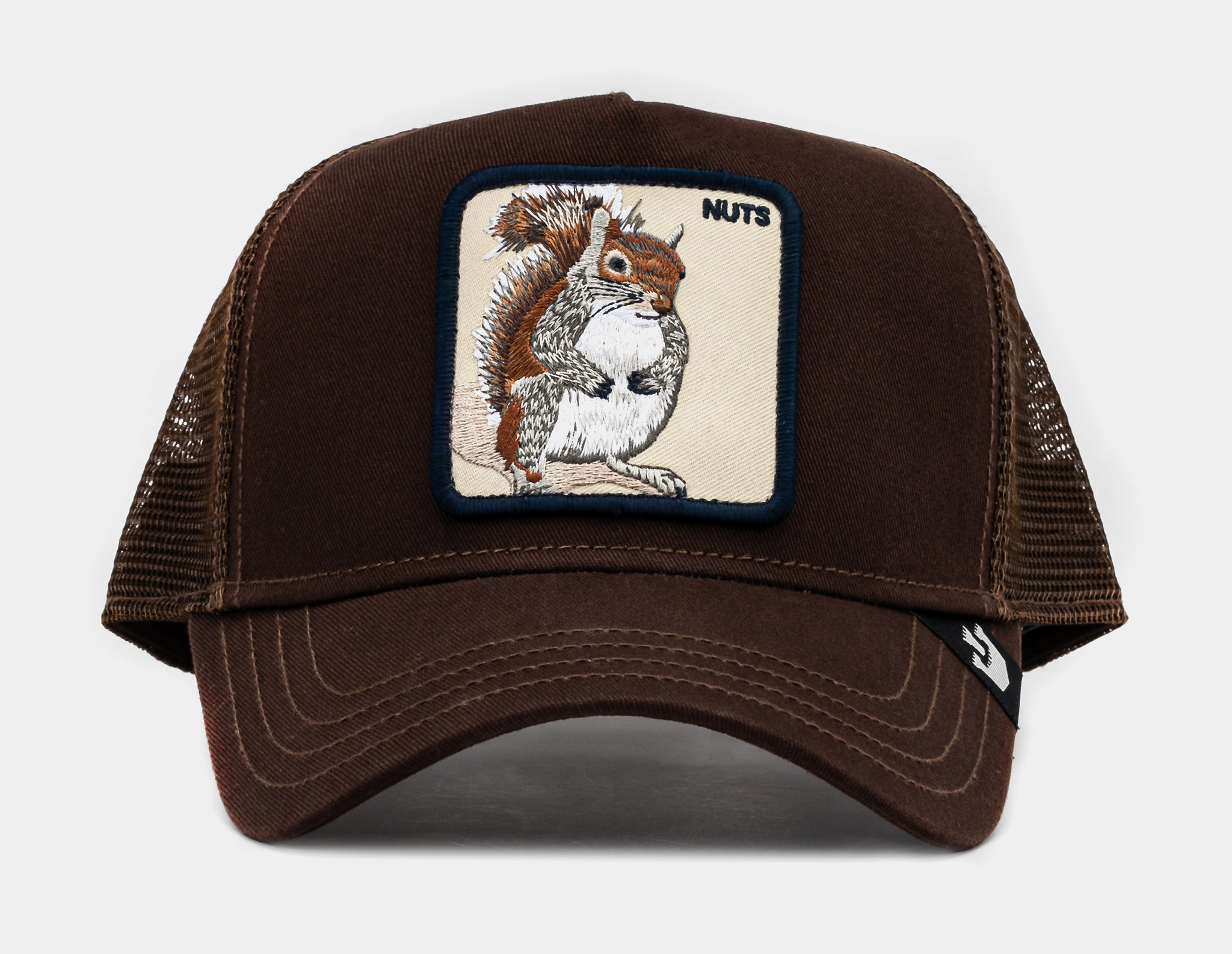 Goorin Bros Squirrel 14x14 Trucker Mens Hat Brown White 101-0455