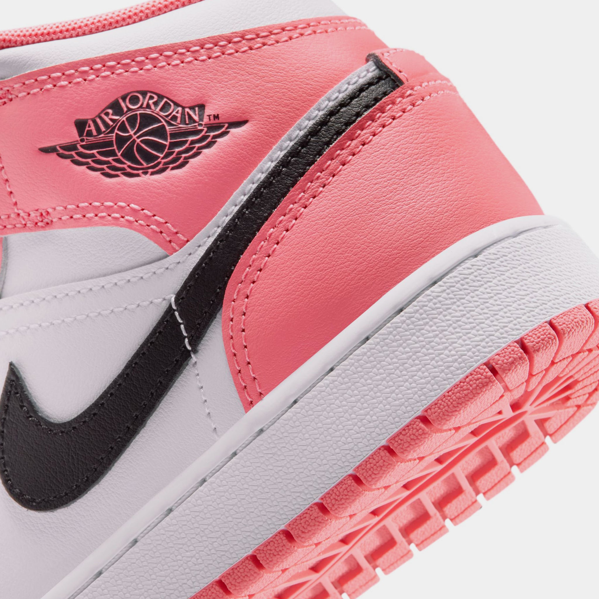 Jordan Air Jordan 1 Mid Grade School Lifestyle Shoes Pink Gaze 