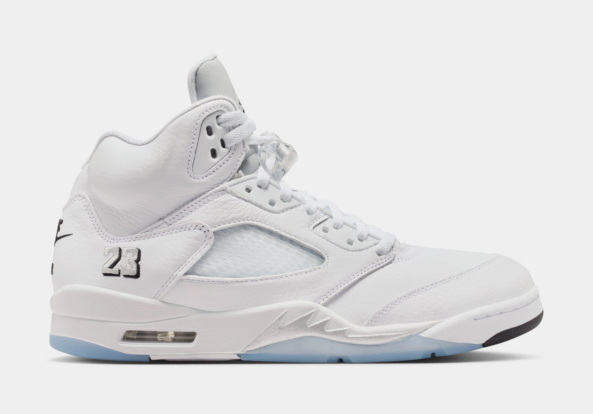 Air Jordan 5 Retro OG White Metallic Mens Lifestyle Shoes