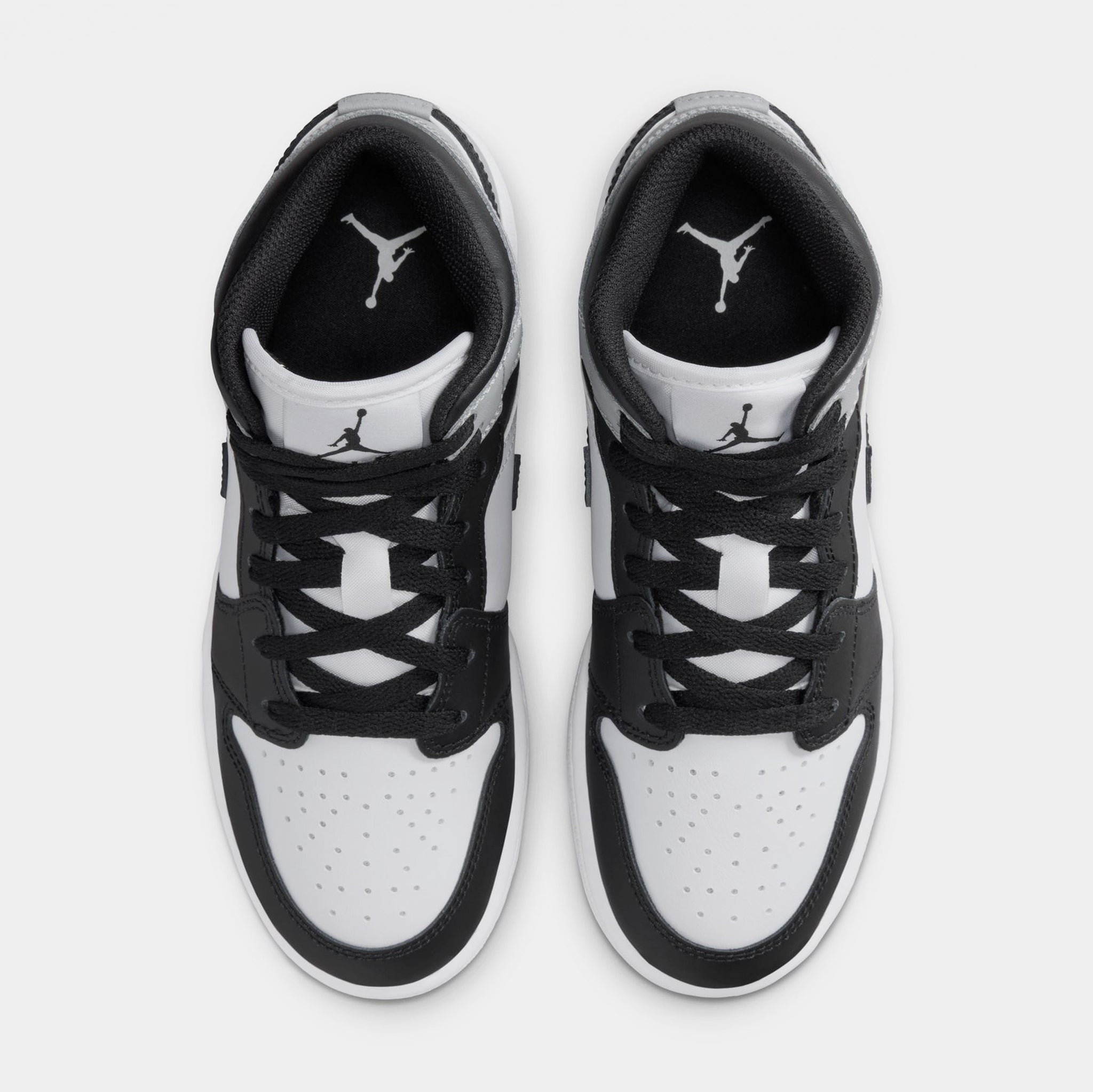 Jordan Air Jordan 1 Mid Grade School Lifestyle Shoes White Black
