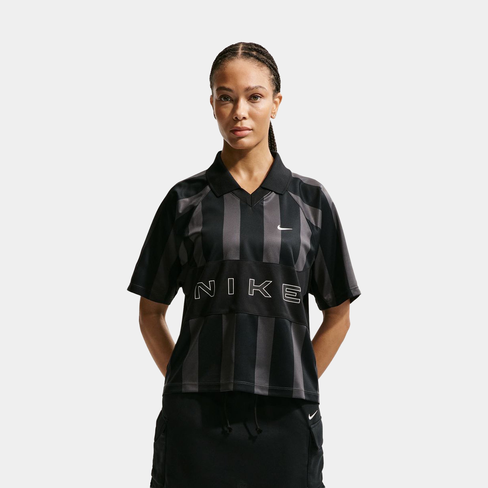 Nike Sportswear Oversized Womens Jersey Black Black Black Chalk 