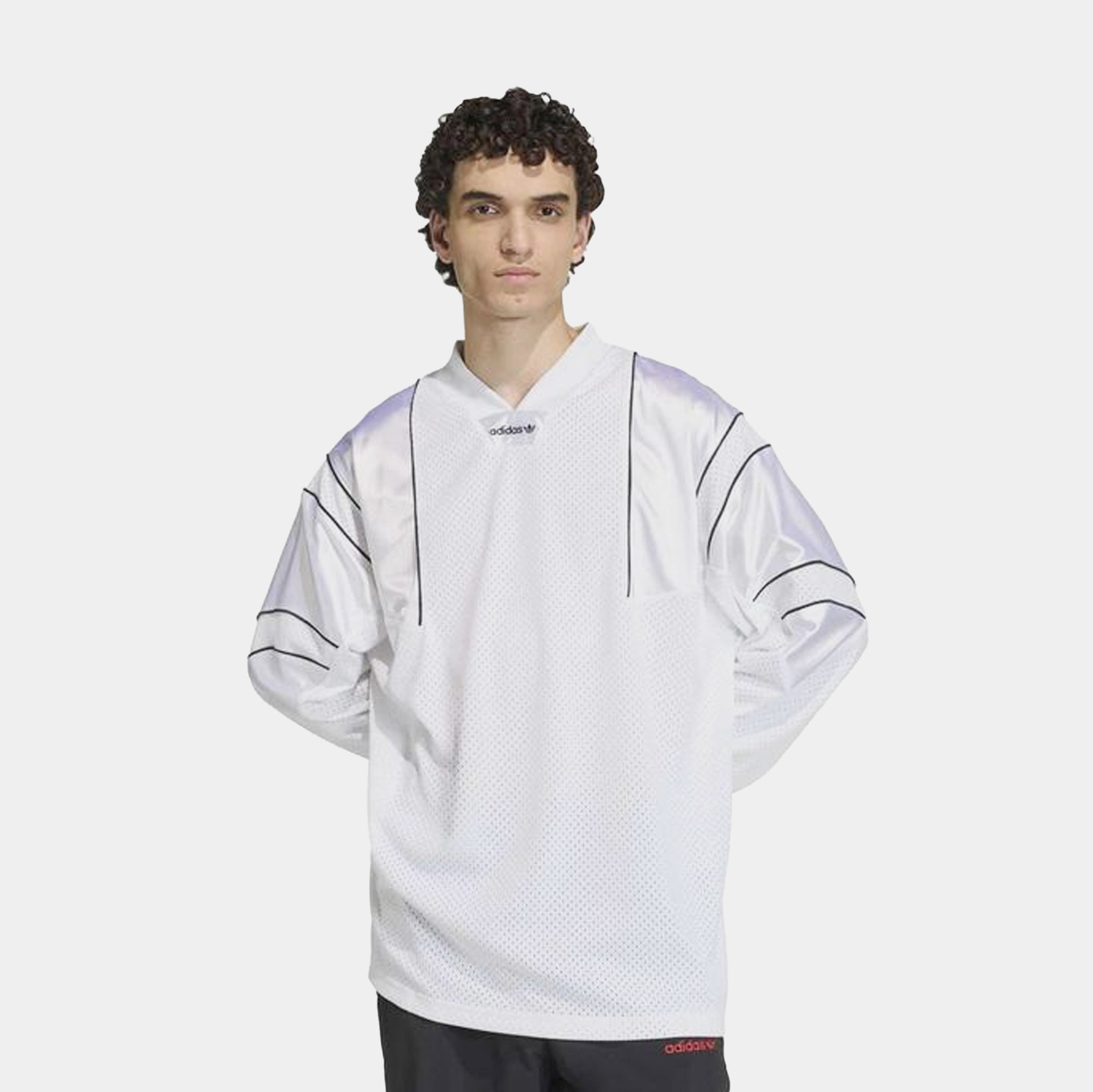 adidas Long Sleeve Mens Jersey White Black KE0090 – Shoe Palace