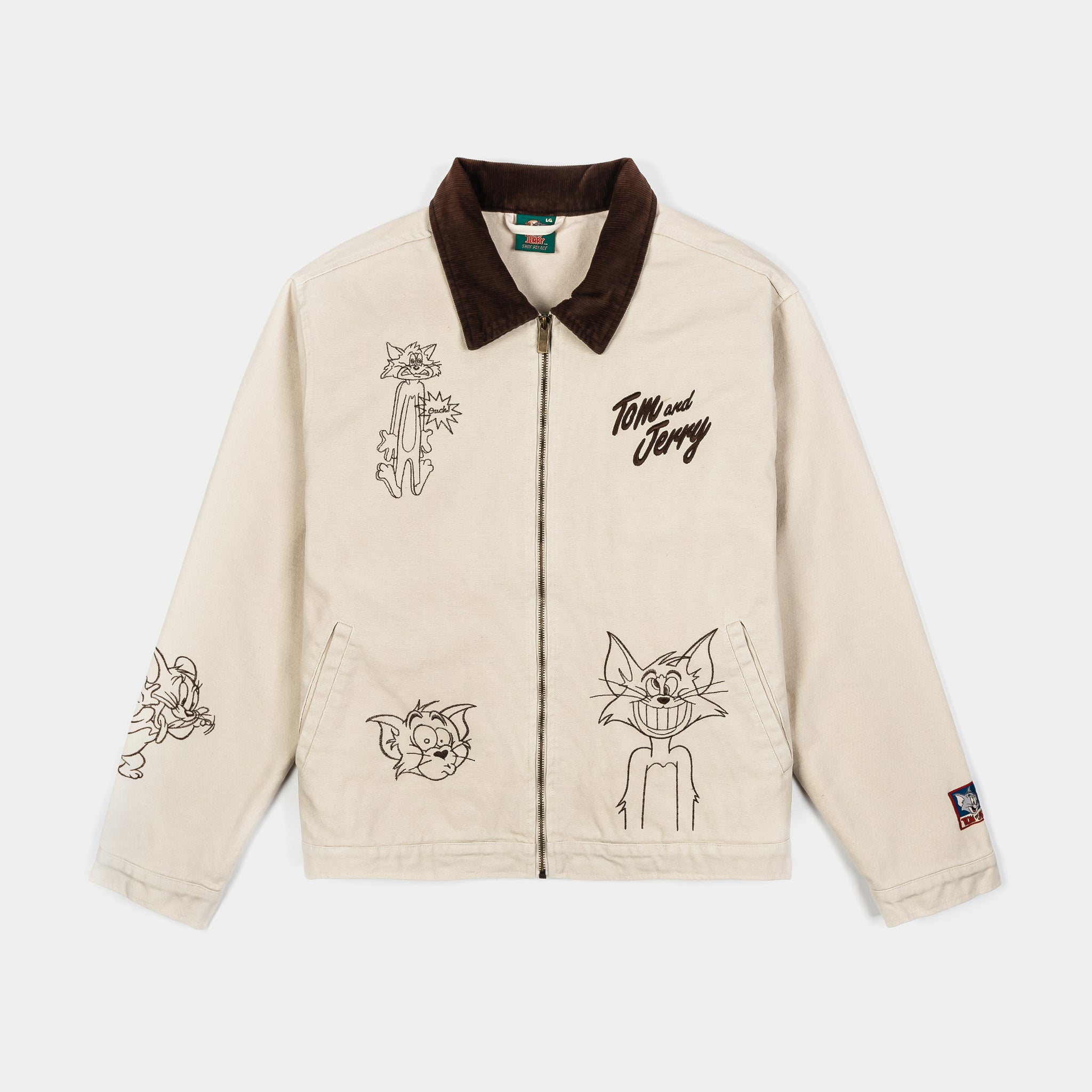 Shoe Palace SP x Tom and Jerry Sketches Work Mens Jacket Cream 