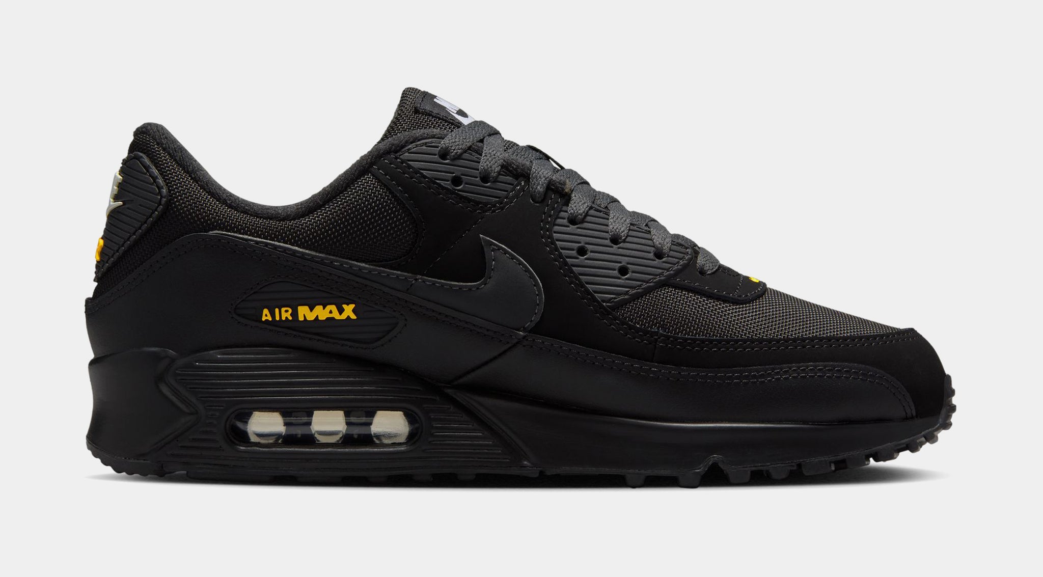 Nike Air Max 90 Black Speed Yellow Mens Running Shoes Black Yellow