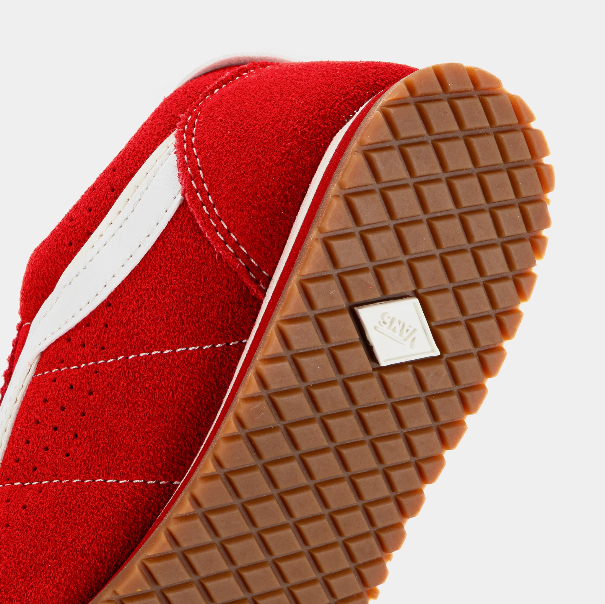 Vans Old Skool Lowpro Suede Shoes Red White VN000D0ECI1 Men\'s Size 11.5 New Premium Old Skool Suede Shoe en Red | Vans CA main image 2