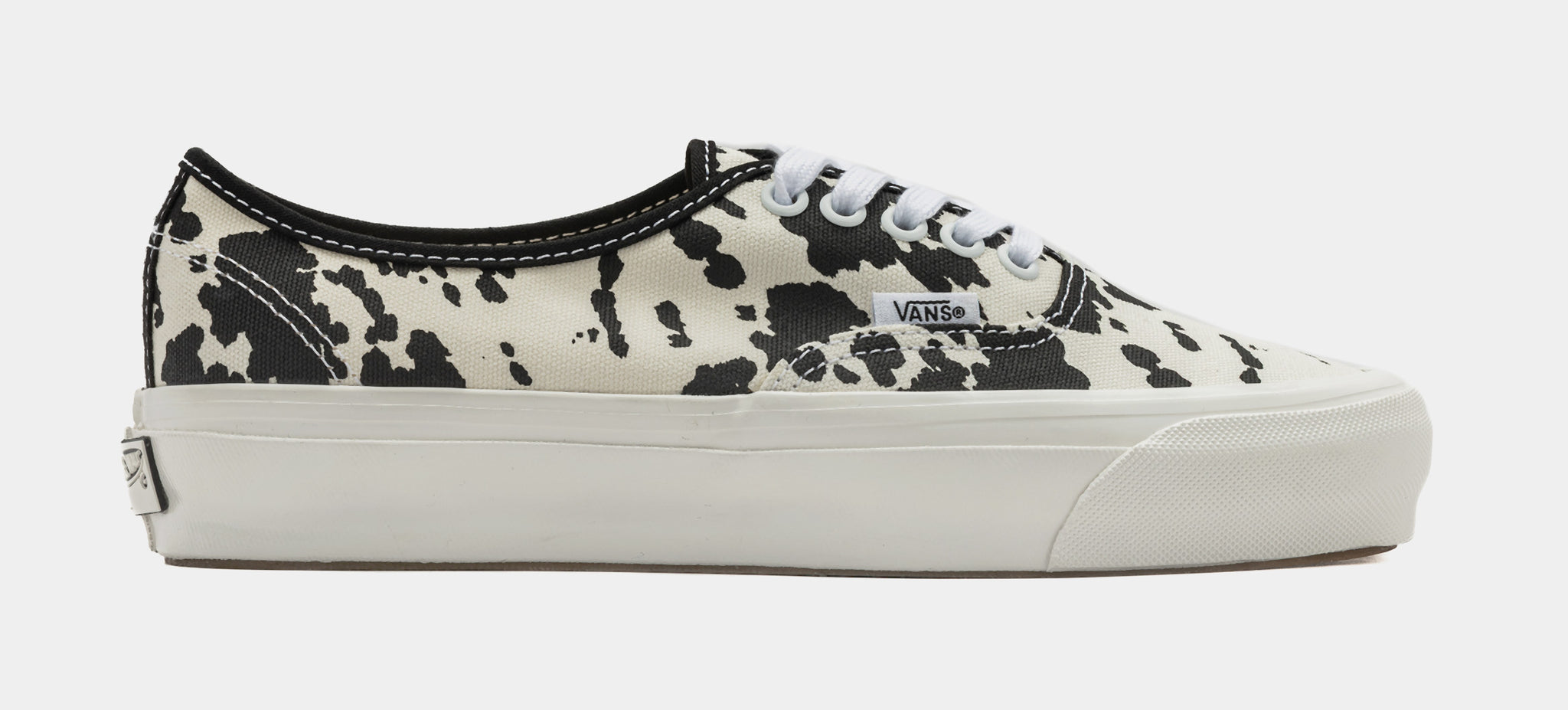 Vans LX Authentic Cow Print Mens Lifestyle Shoes Black White 
