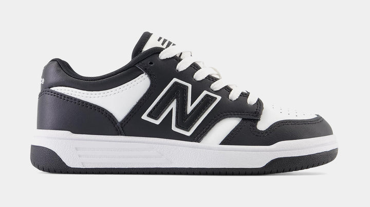 ビエ New Balance 480 Grade School Lifestyle Shoes Black White