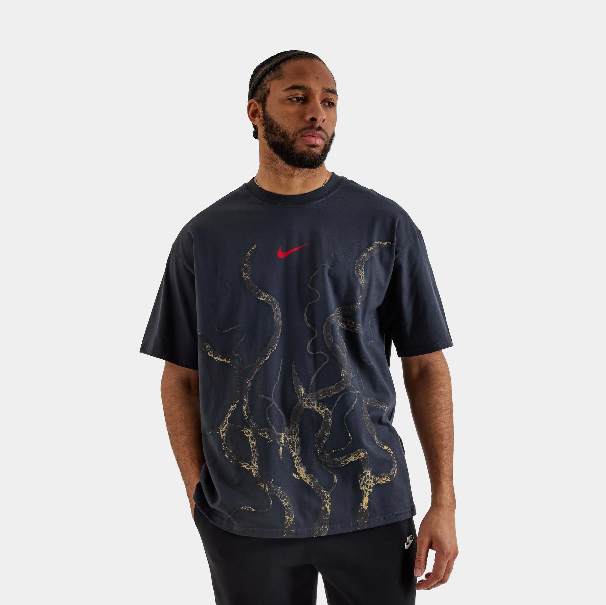 Nike Stranger Things Max90 Mens Short Sleeve Shirt Off Noir