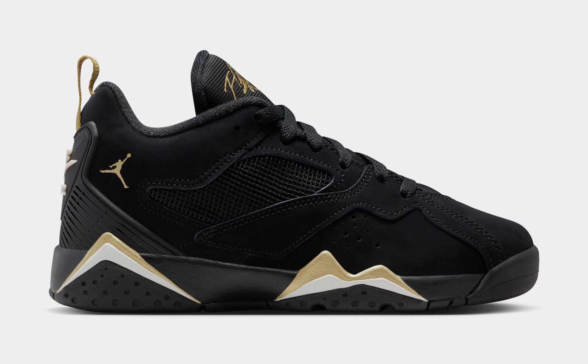 Air Jordan Black & Gold Retro Basketball Shoes Jordan MVP 92 Mens Basketball Shoes Black Metallic Gold Sail  main image 3