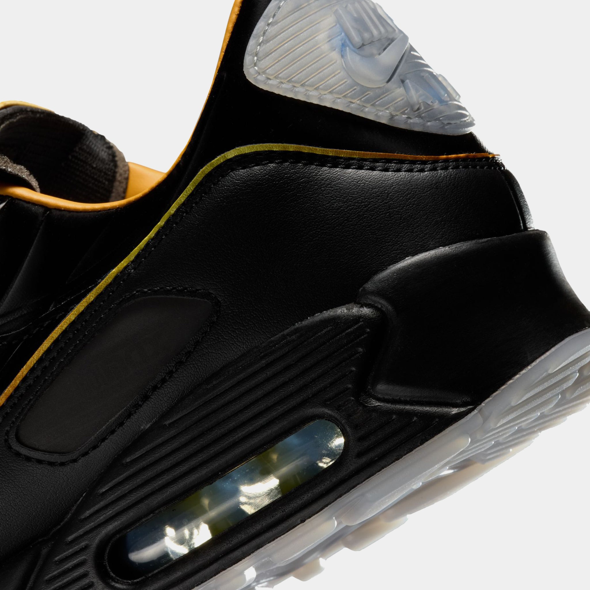 Nike Air Max 90 Mercurial Mens Running Shoes Black White Gold Leaf