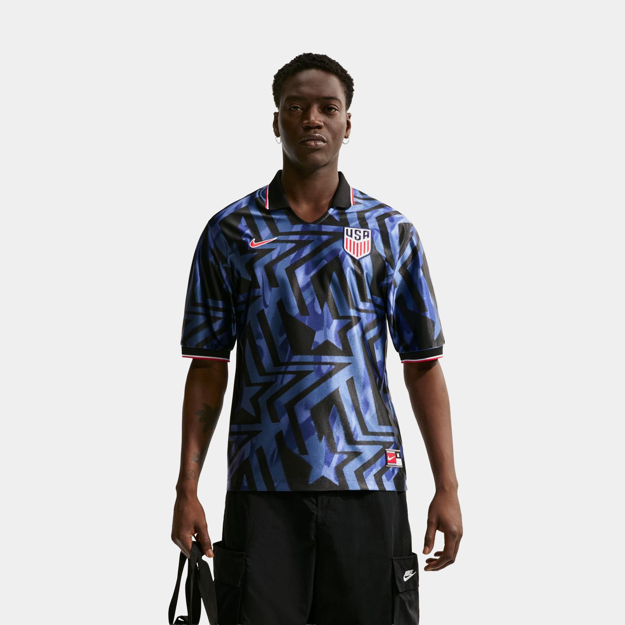 Nike USMNT Energy Dri Fit Soccer Mens Short Sleeve Shirt Midnight