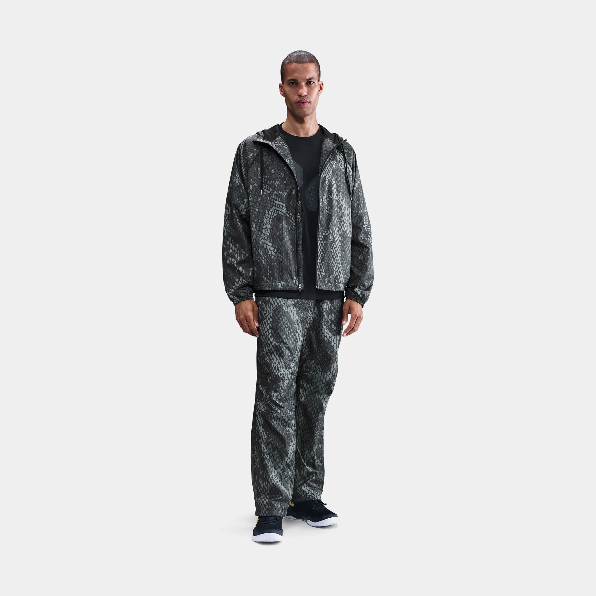 Nike Kobe Zip Up Woven Mens Jacket Black Silver IB2704-010 – Shoe