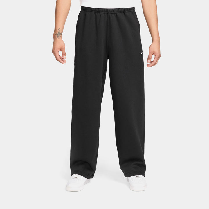Jordan Brooklyn Fleece Oversized Open Hem Mens Pants Black Sail