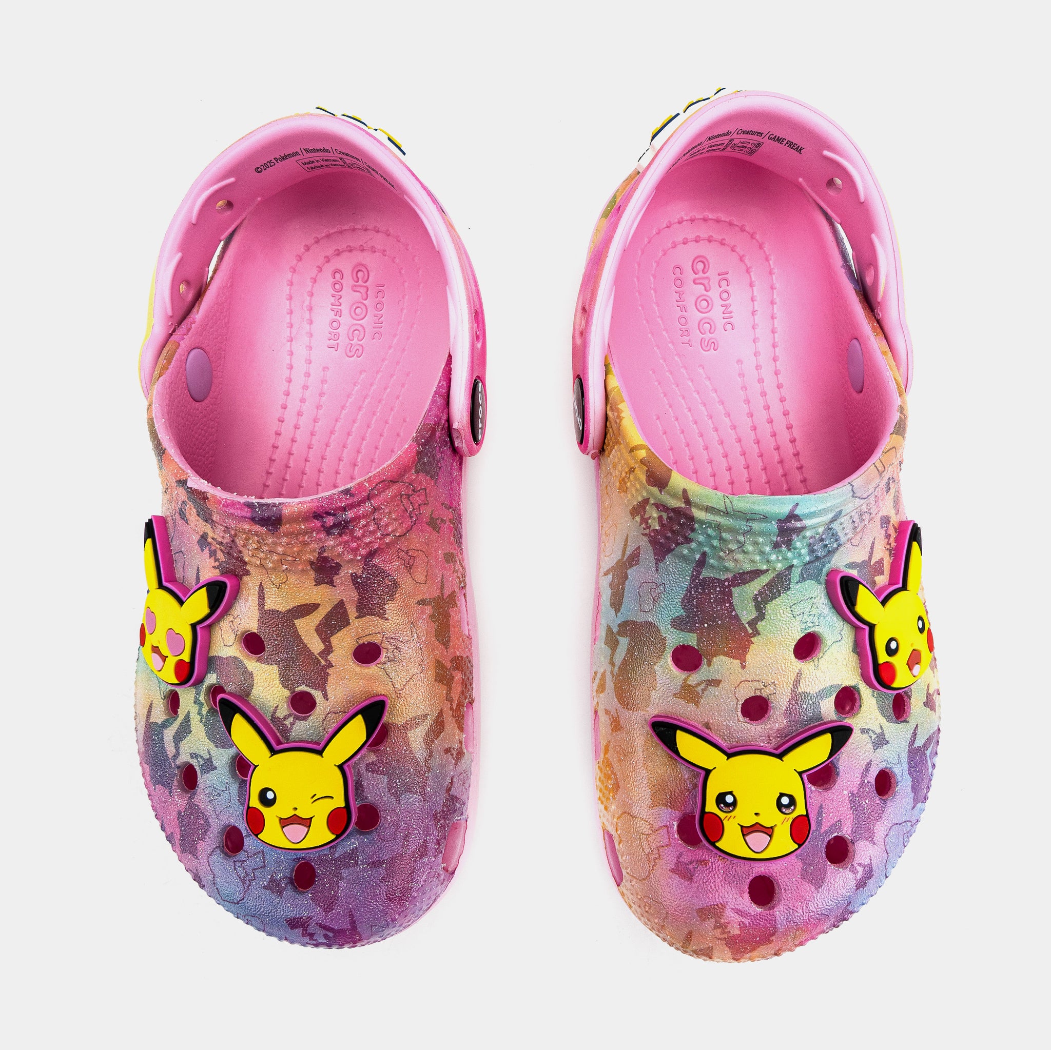 Crocs Pikachu Classic Clog Preschool Grade School Sandals Pink