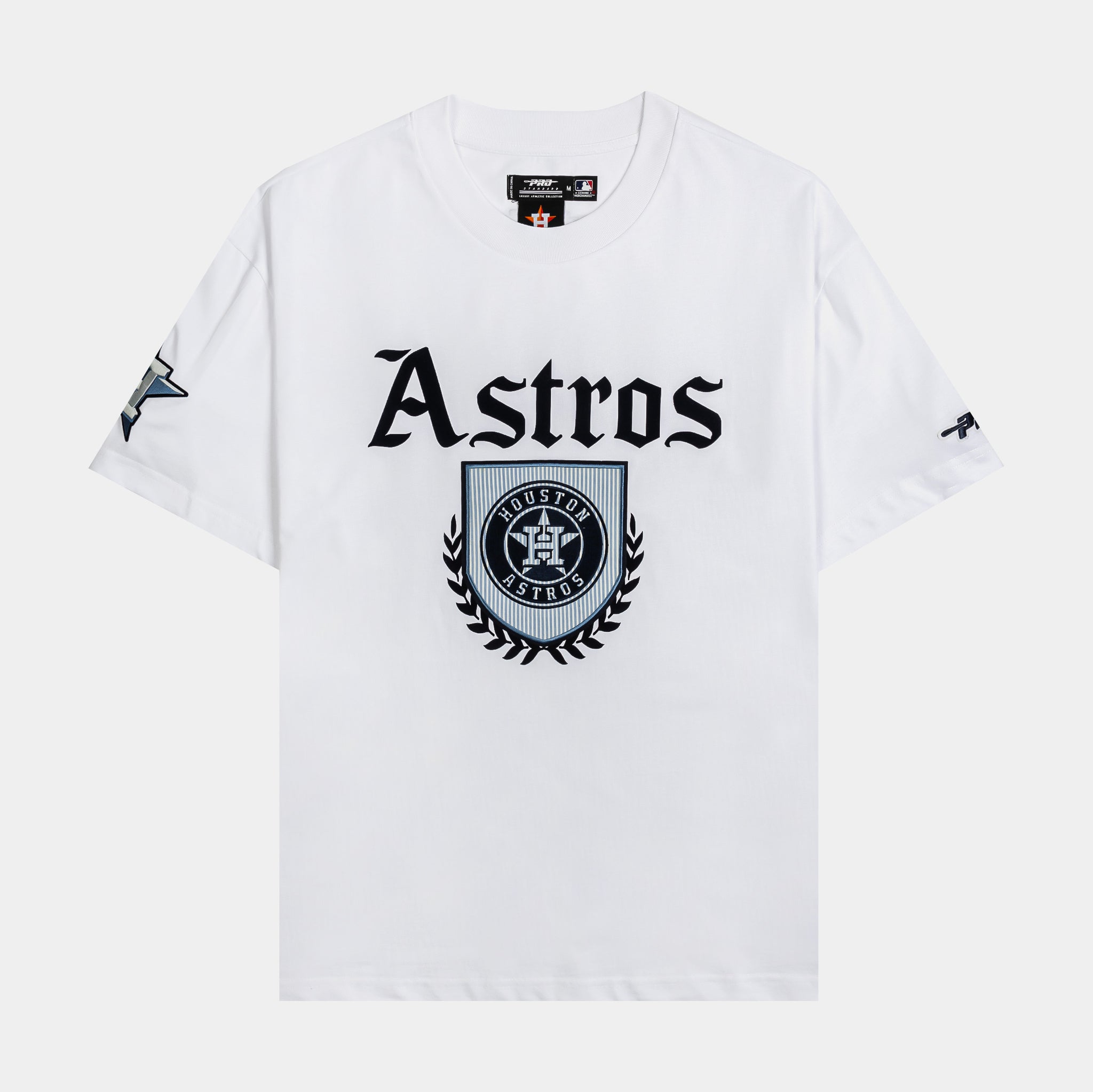 PRO STANDARD Houston Astros Country Club Mens Short Sleeve Shirt (White/Blue) PRO STANDARD Houston Astros Country Club Mens Short Sleeve Shirt (White/Blue)