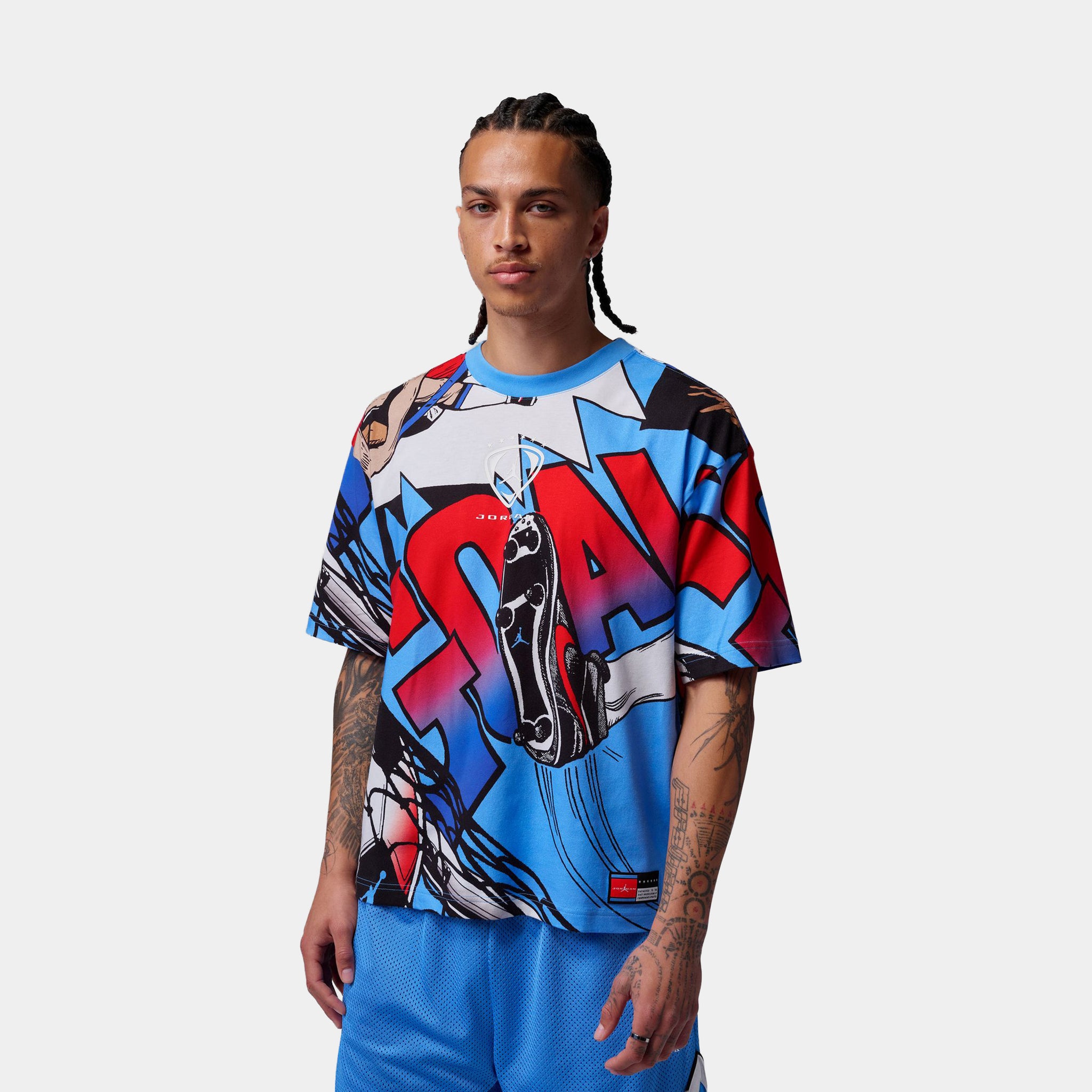 Jordan Brooklyn Graphic Mens Short Sleeve Shirt White IO0012-100