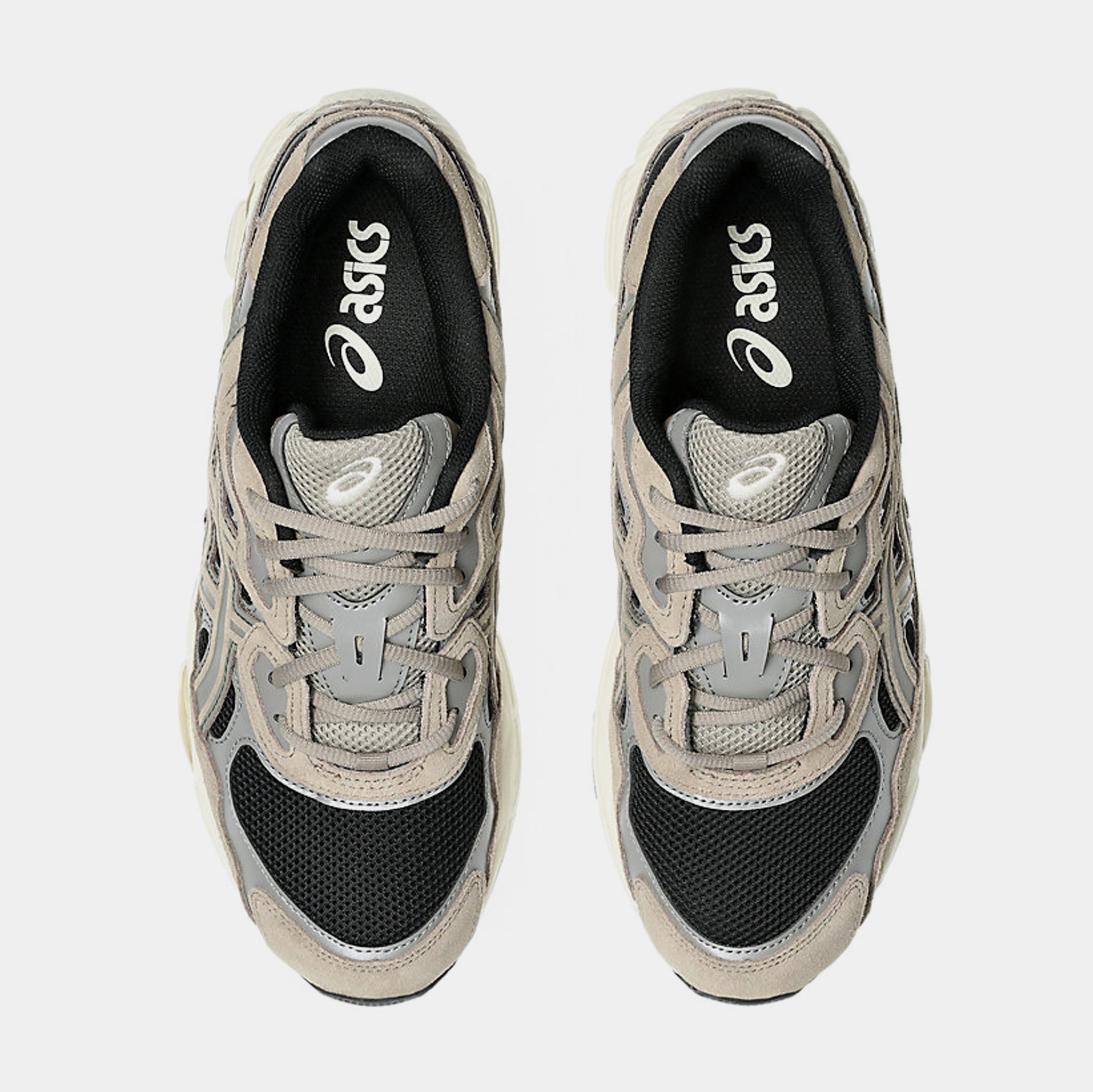 ASICS Gel NYC Mens Running Shoes Black Grey Beige Free Shipping