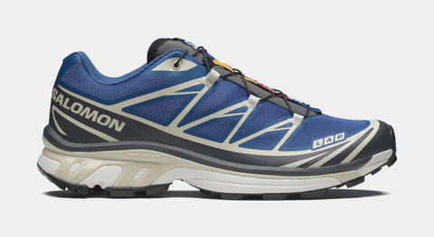 靴 Salomon XT-6 ALMOND MILK AEGEAN BLUE Salomon XT-6 Mens Running Shoes Blue Almond Milk Asphalt
