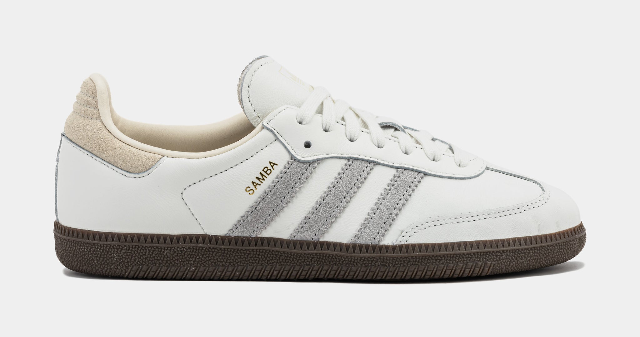 adidas Samba OG Mens Lifestyle Shoes Core White Grey Two Cream