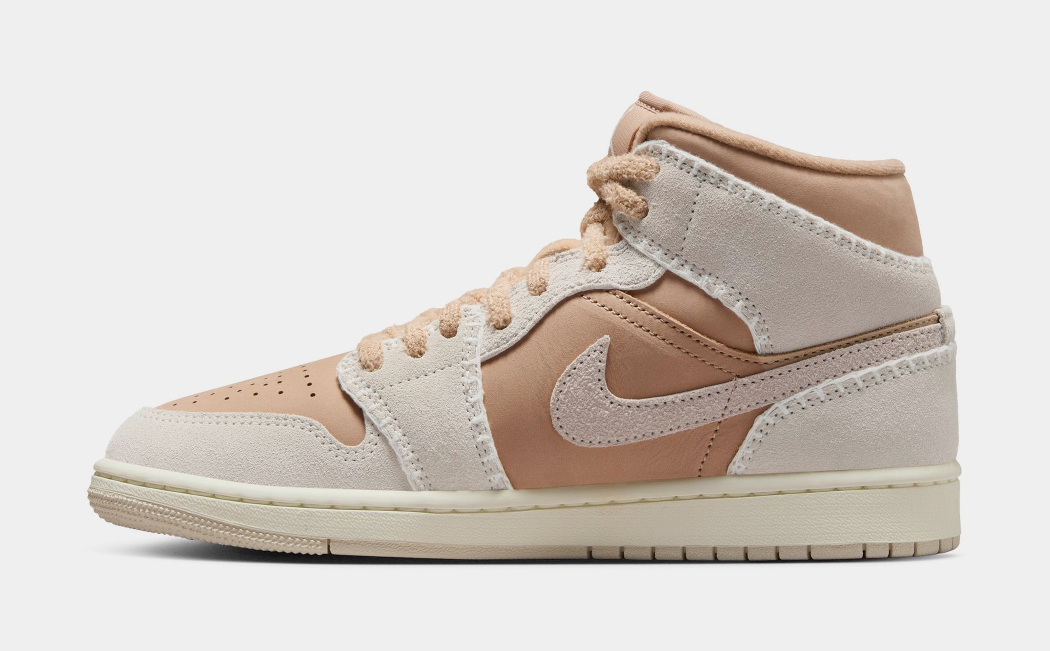 air jordan 1 mid hemp tan white